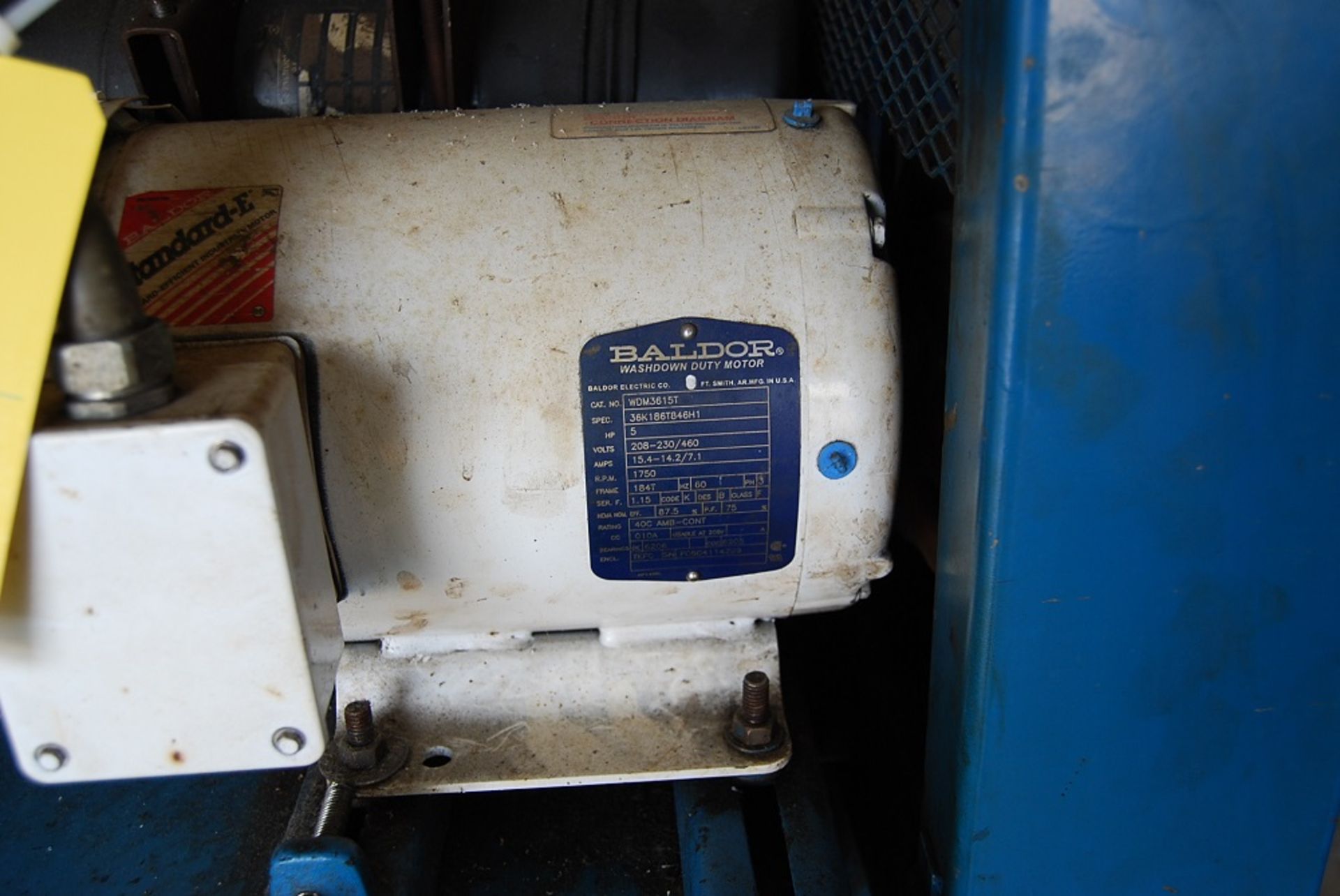 25 HP Quincy Air Compressor, Model: 325L 106, SN: 20080819-0027 with 5 hp Baldor motor, - Image 8 of 9