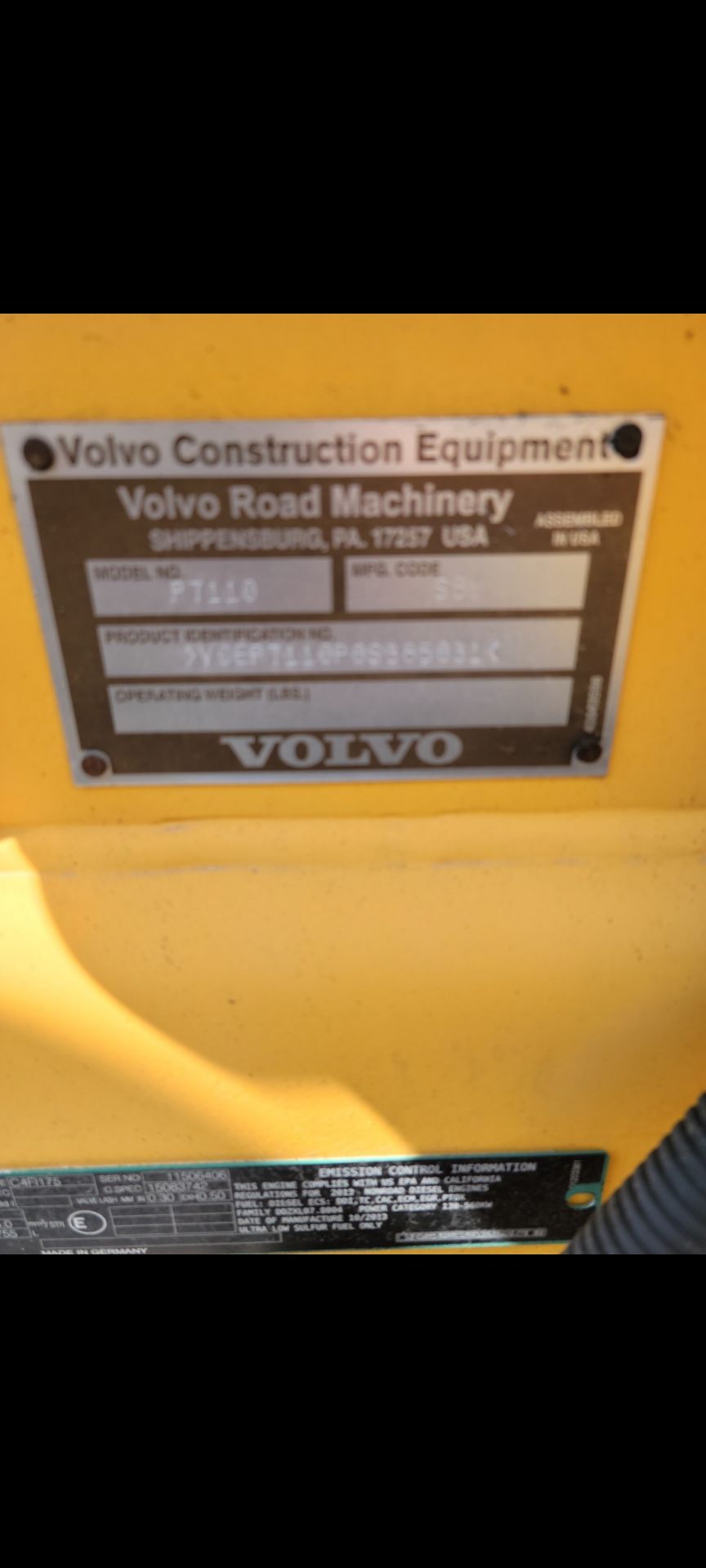 (Located in Camby, IN) Volvo P7110 Track Asphalt Paver, Serial# VCEP7110P0S385031, 2,357 Hours - Image 9 of 9