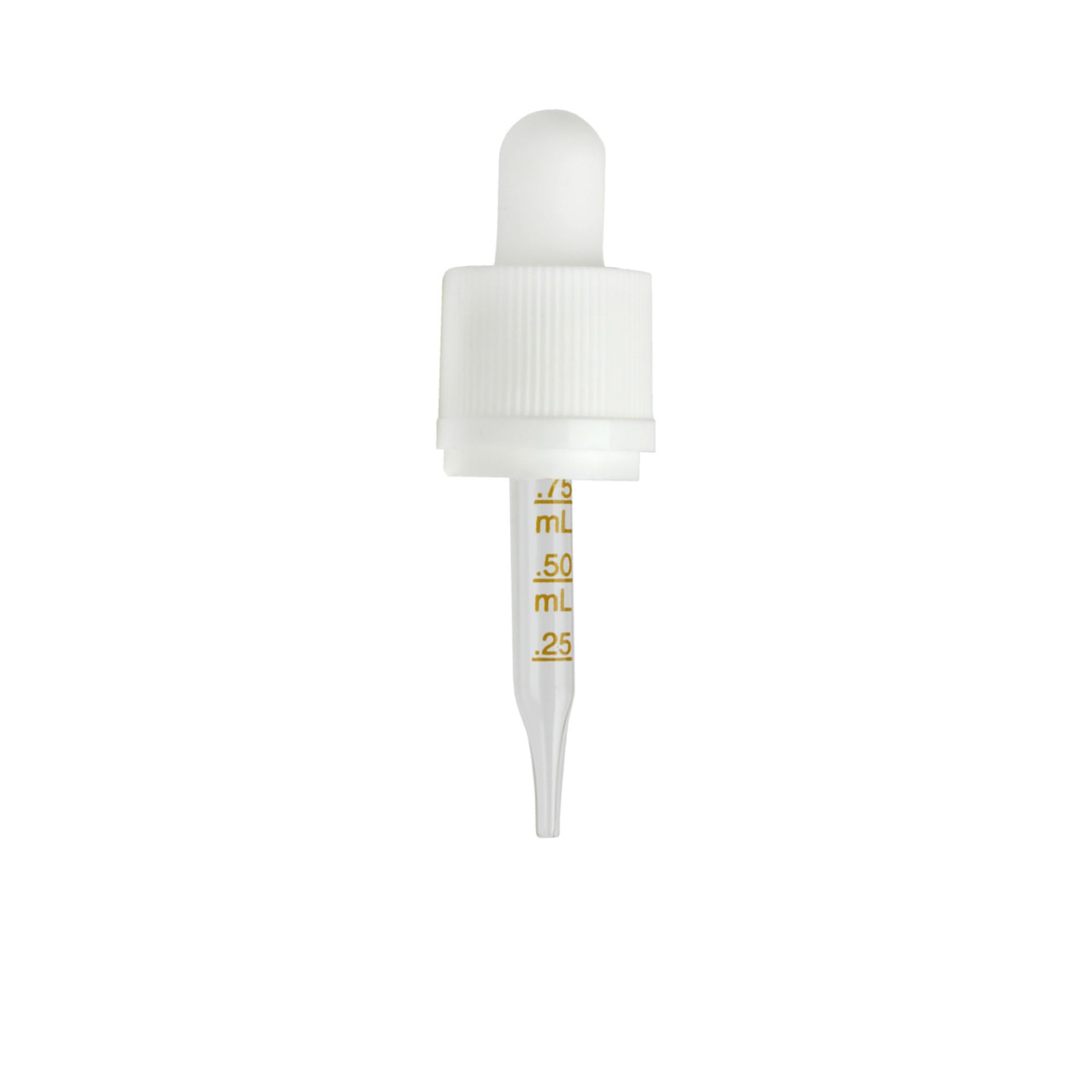 (Located in Moreno Valley, CA, US) 15mL WHT Sharp CR/TE Graduated Dropper Assembly (18/410), Qty