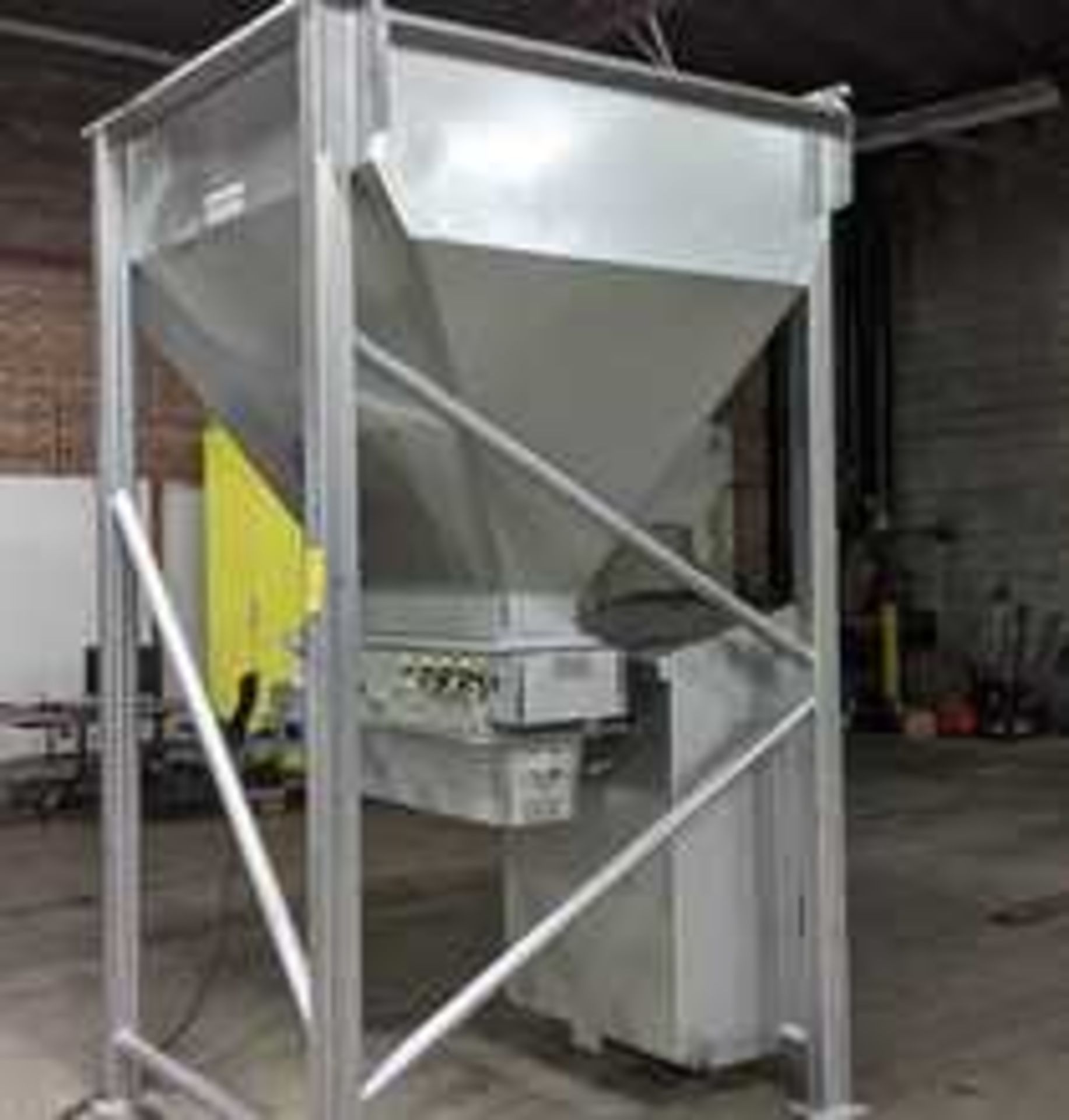 Located Wallingford, CT -- 6'W x 6'L Stainless Steel Hopper with Force Feeder