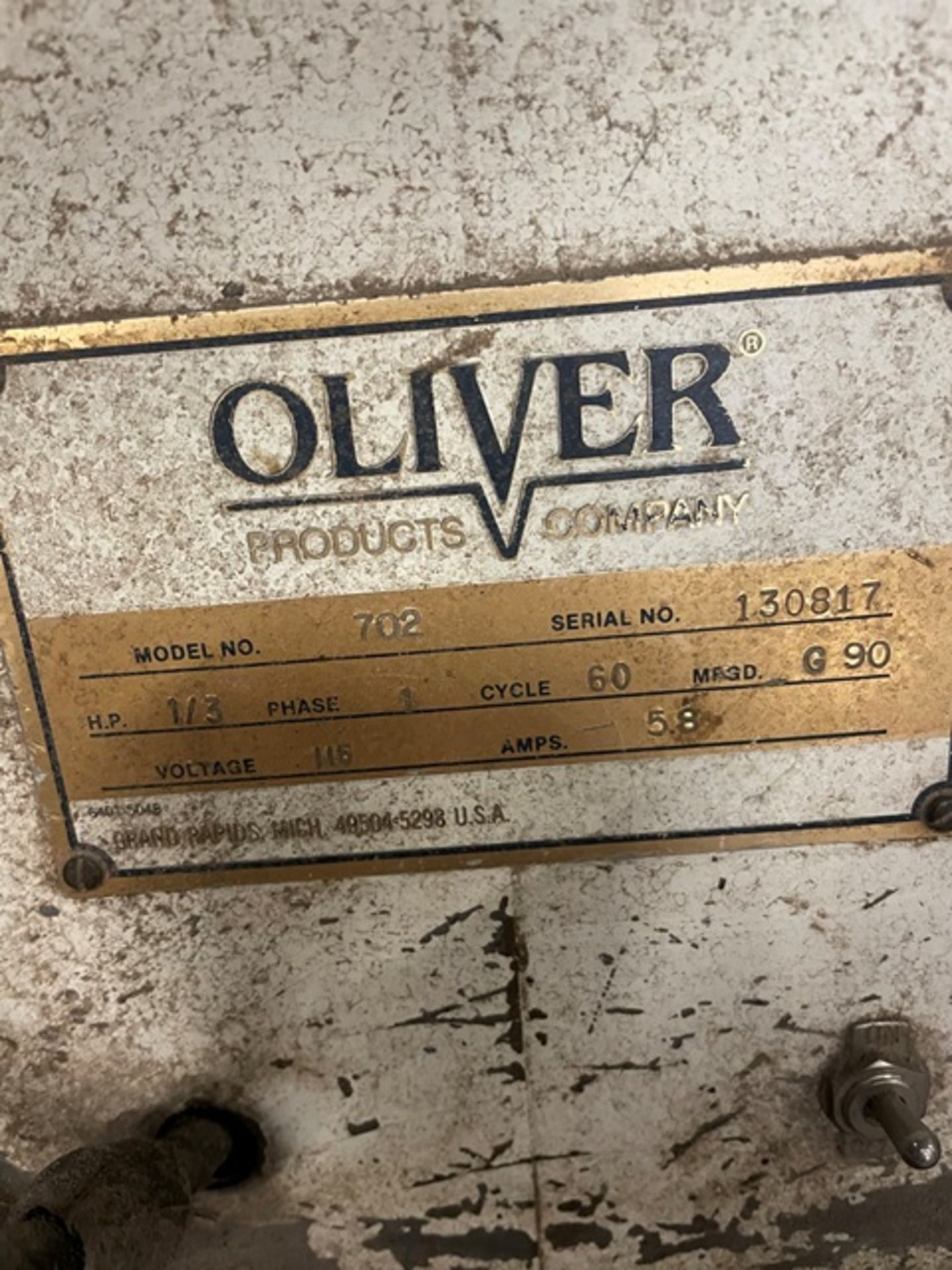 Oliver Model #701 Slicer, 115 Volt, SN 130817 - Image 3 of 3