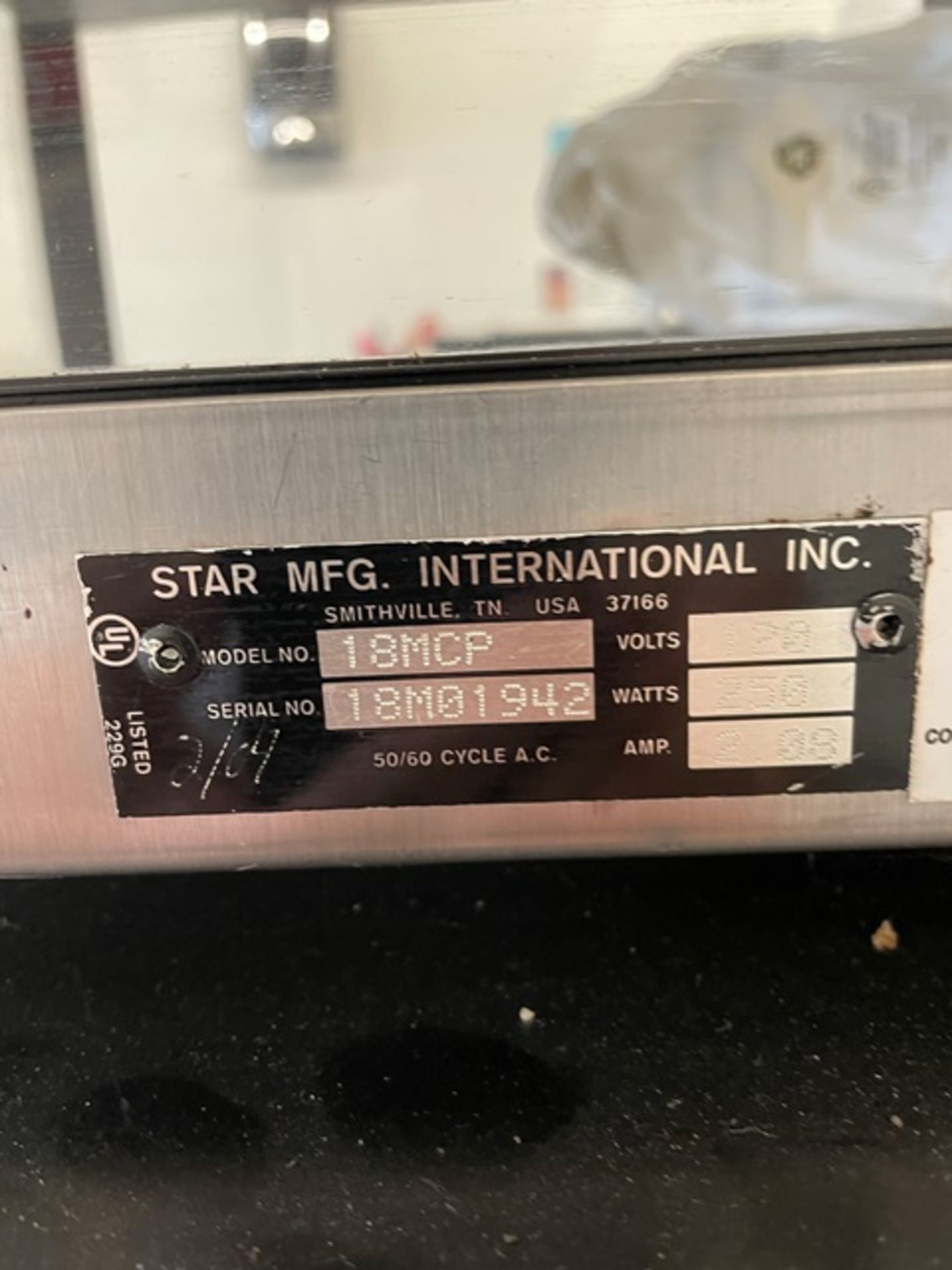 Star Mfg. Model #18MCP Heated Display Case - Image 2 of 3