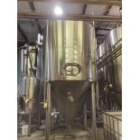 JV Northwestern 100 bbl stainless steel cone bottom glycol jacket insulated fermenter tank,