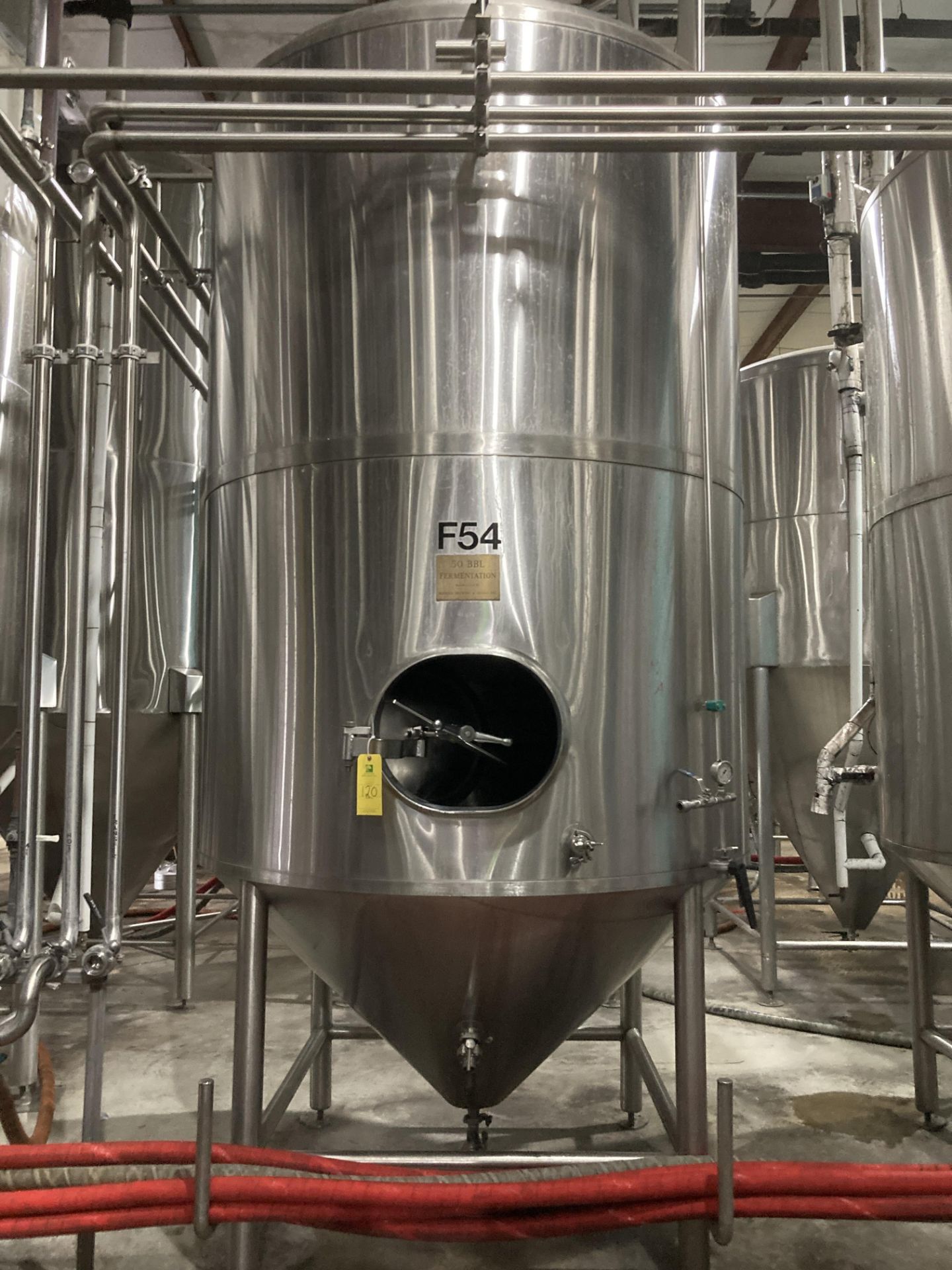 Modern Brewing & Design 50 bbl stainless steel cone bottom glycol jacket insulated fermenter tank,