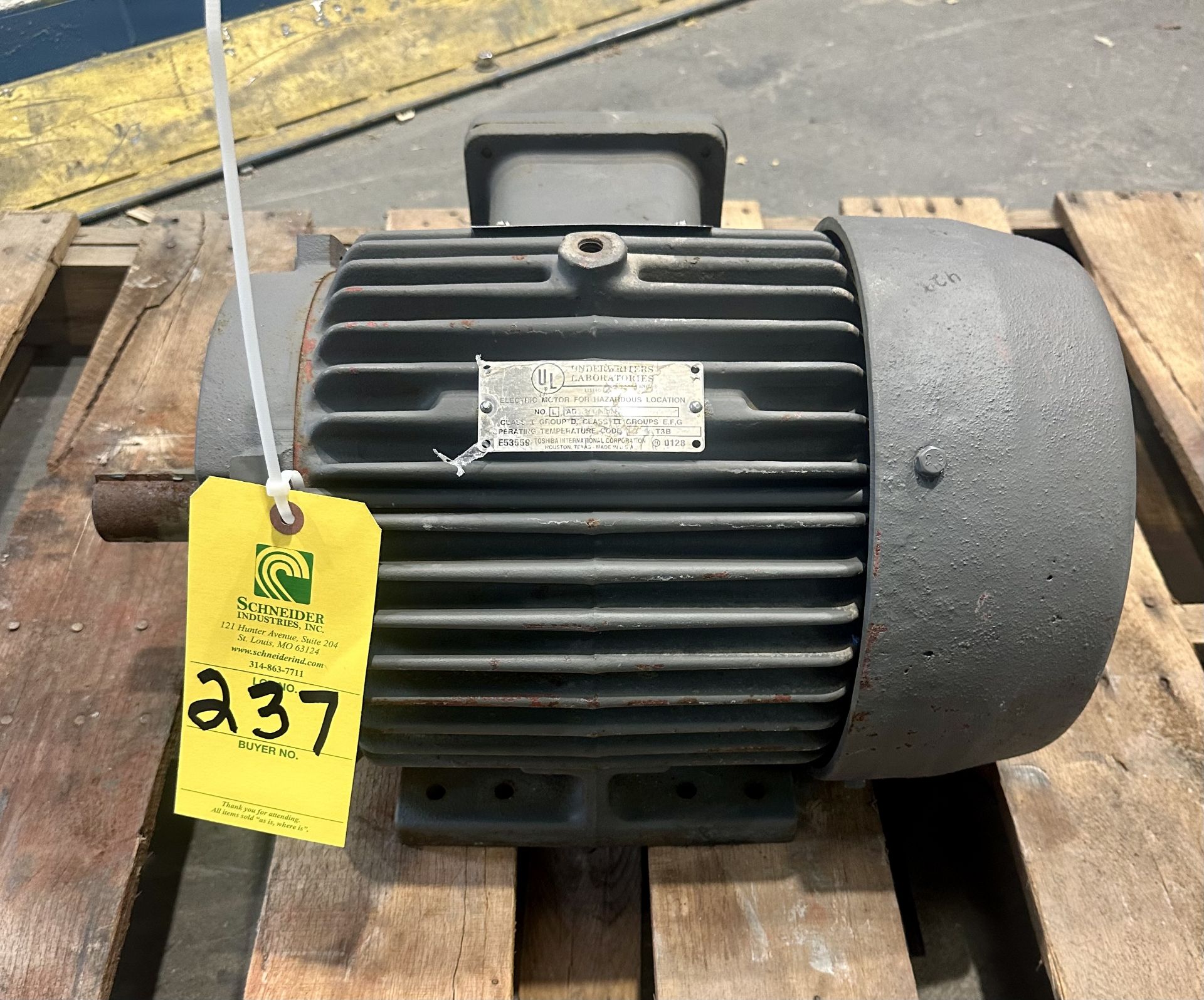 7.5 HP Electric Motor Explosion Proof - Image 3 of 3