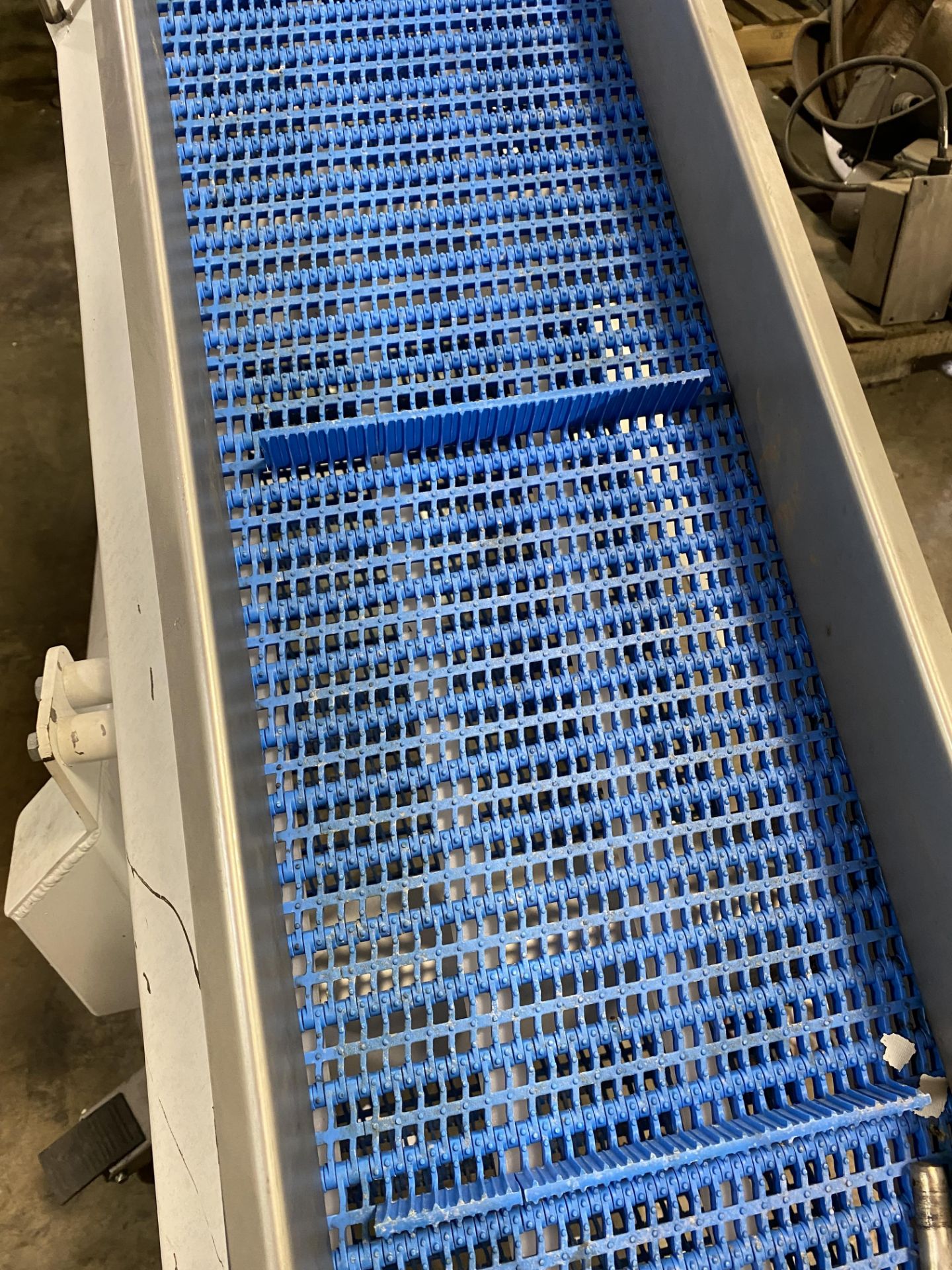 12" x 10' Long Incline Cleated Belt Conveyor Food Grade design. - Image 7 of 8
