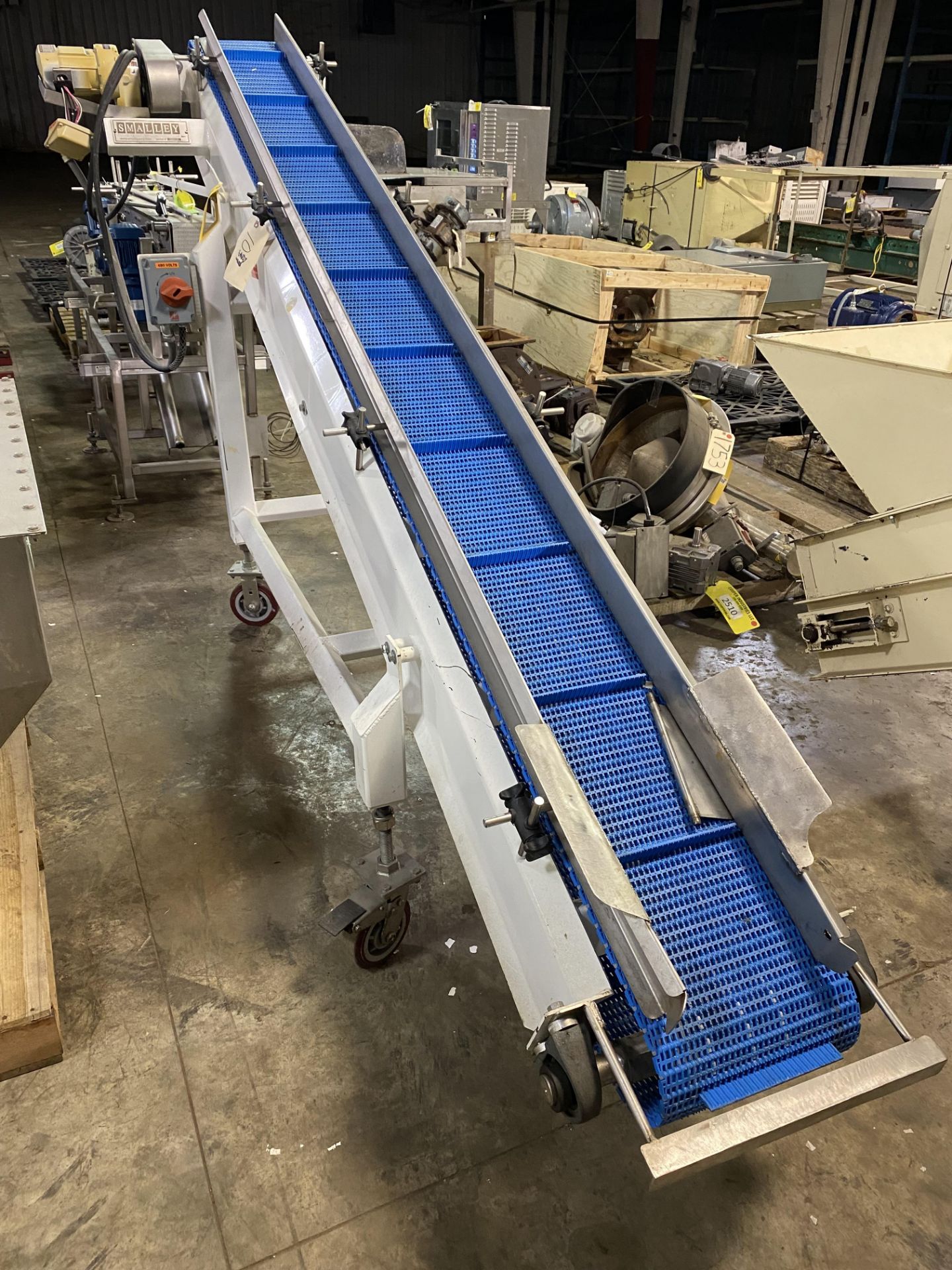12" x 10' Long Incline Cleated Belt Conveyor Food Grade design. - Image 3 of 8