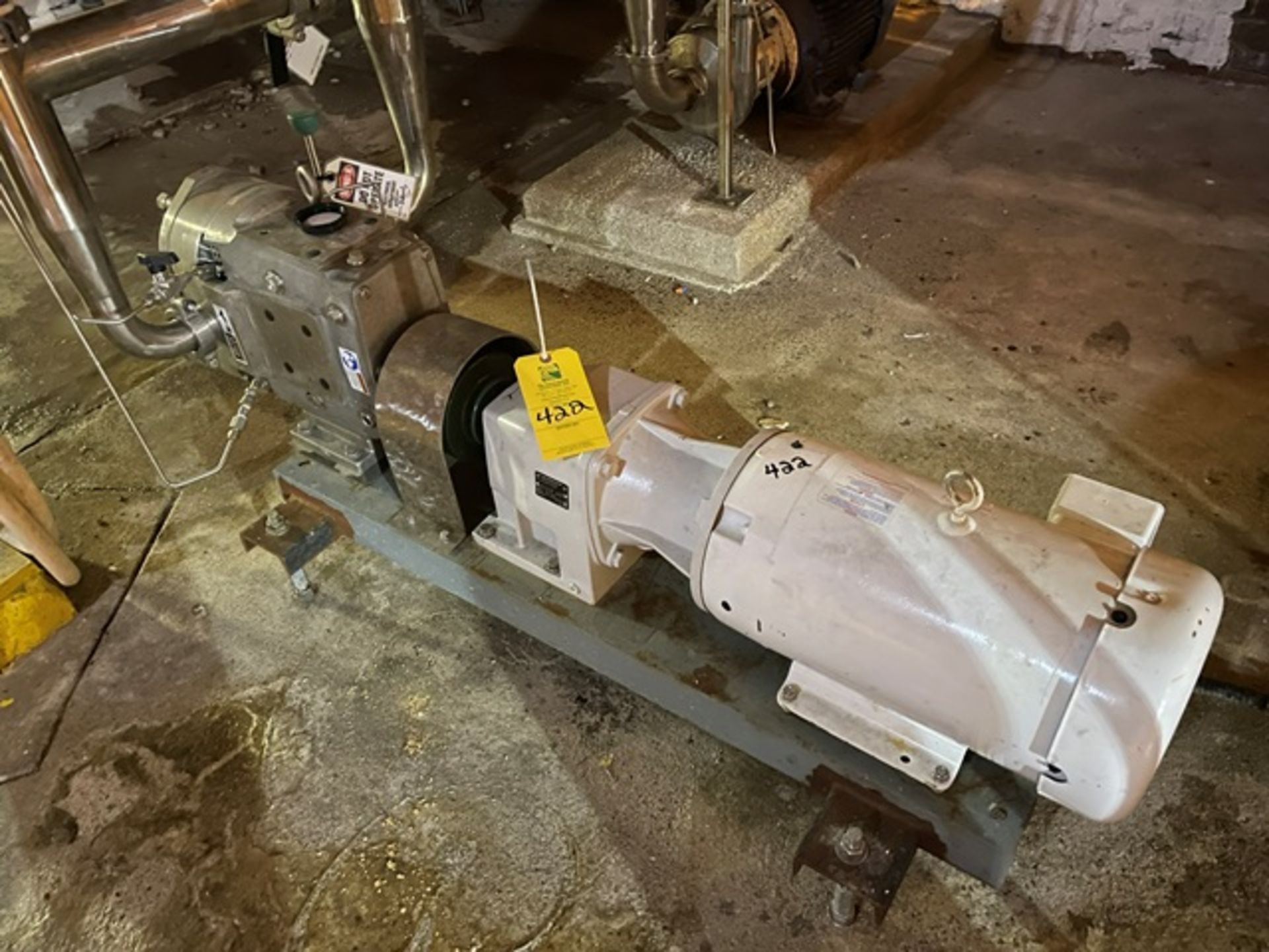 Baldor 10 HP Motor & SPX Model 045-U3 Waukesha Pump, Rigging & Loading Fee: $250