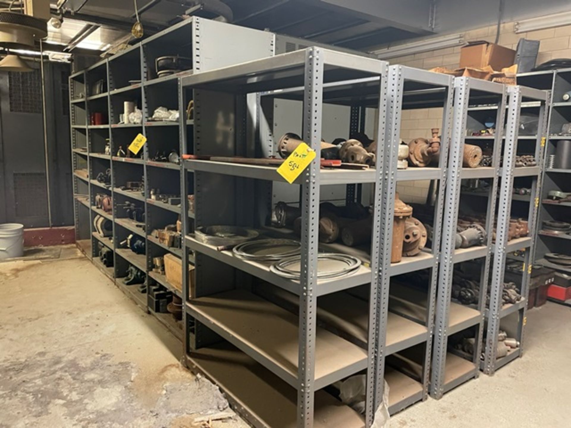 Plant Support, (5) Shelf Units w/Contents, Parts & Components, Rigging & Loading Fee: $1100 - Image 2 of 3