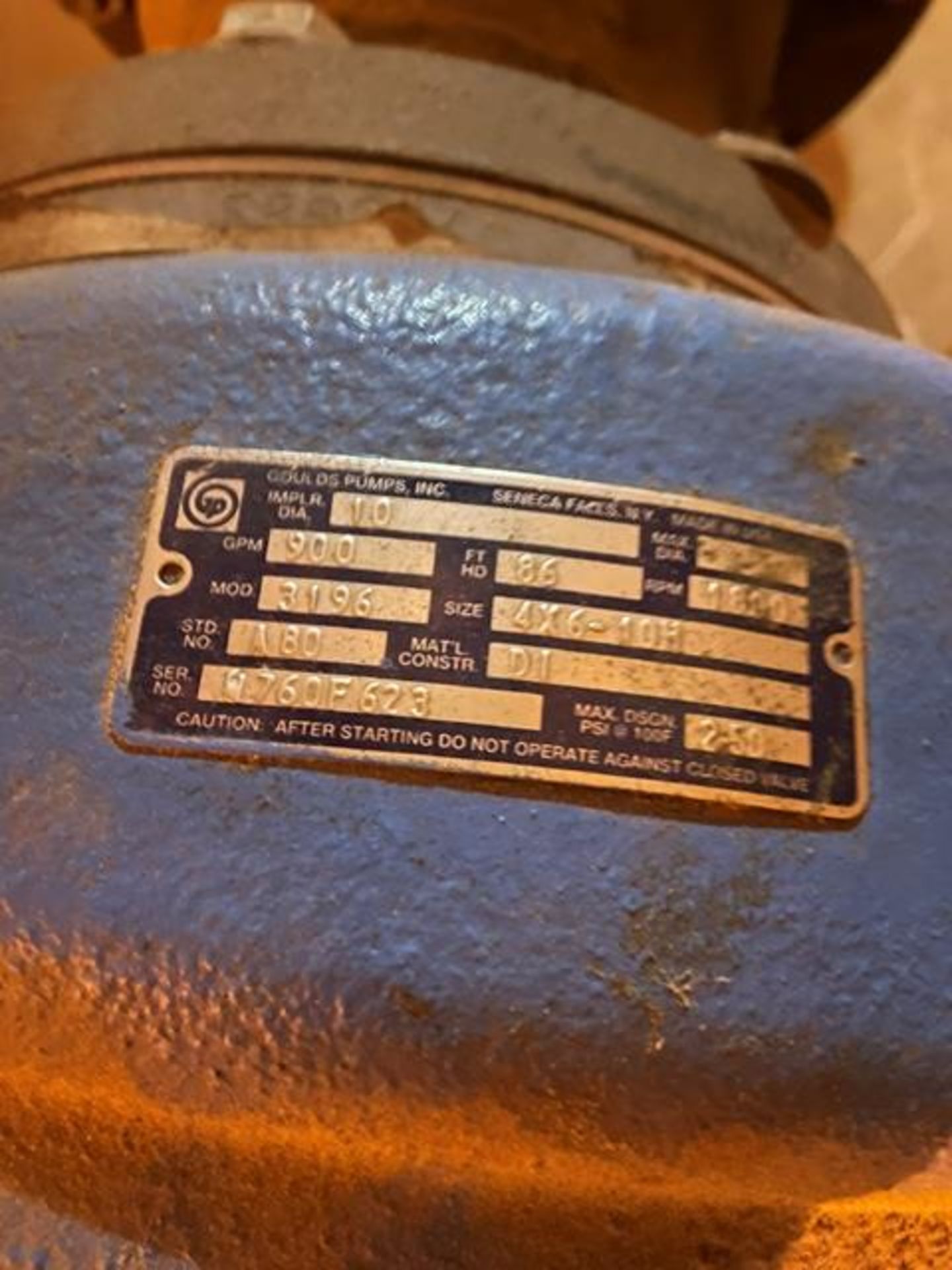 Reliance 30 HP Motor & Goulds 3196 Pump, Rigging & Loading Fee: $325 - Image 4 of 4