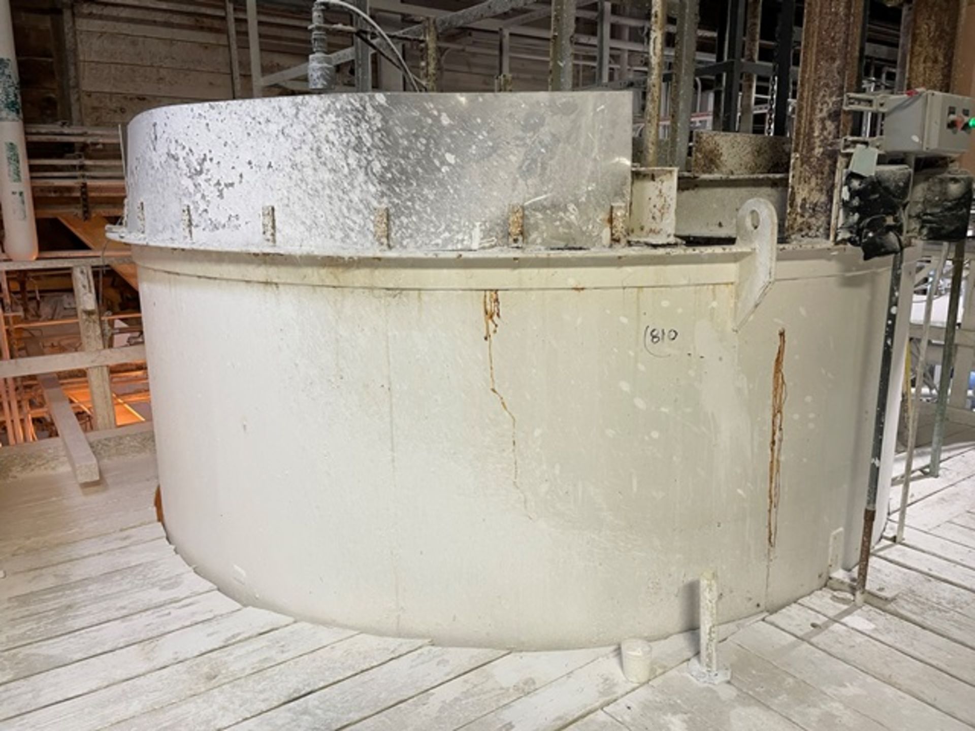 Carbon Steel 6 Degree Lime Tank, 12' Dia. X 18', Includes Mixer