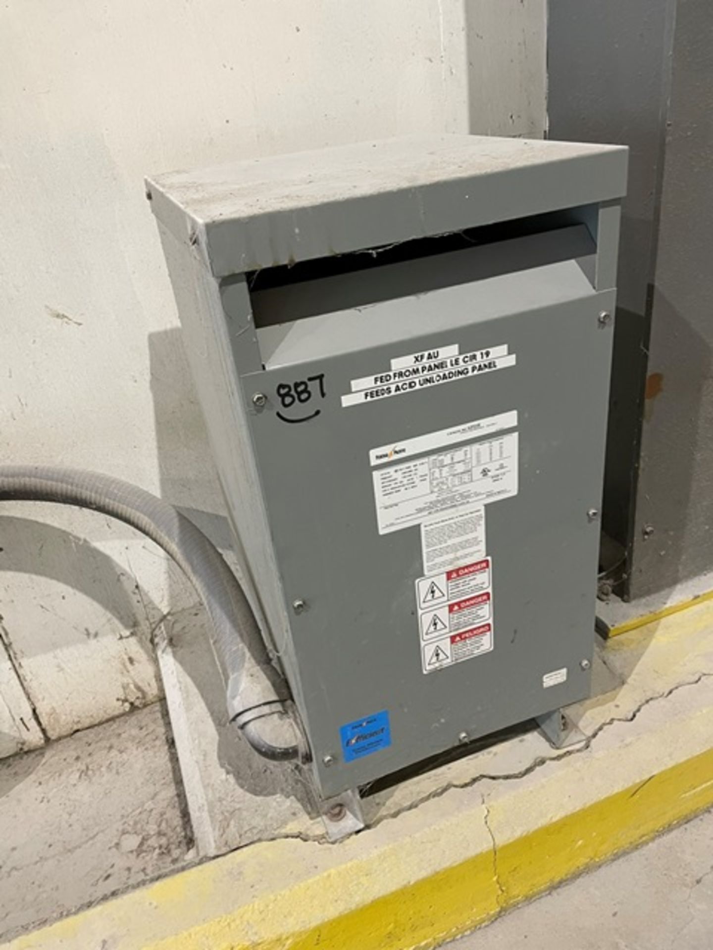 Federal Transformer Rated 25 KVA., Rigging & Loading Fee: $175