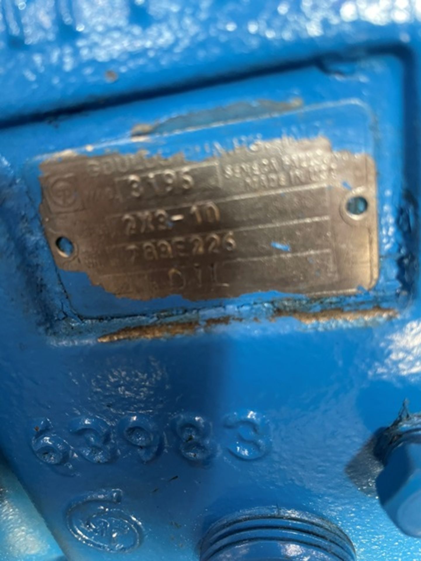 Goulds Model #MTX-3196 Pump, 2 x 3 x 10, Rigging & Loading Fee: $125 - Image 2 of 2