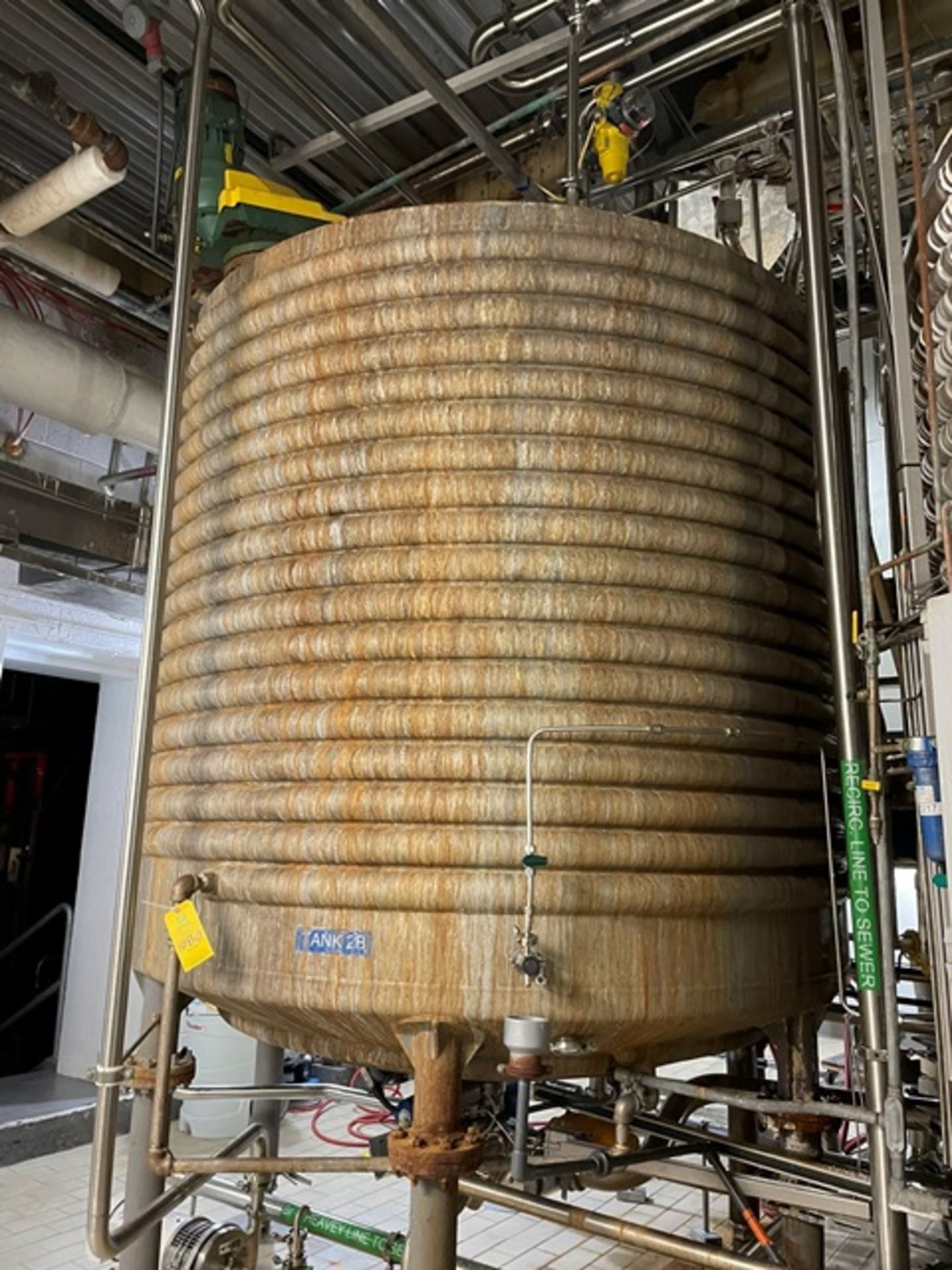 Tank - Stainless Steel Jacketed Tank, 8' Dia. X 9', Includes Lightnin Mixer