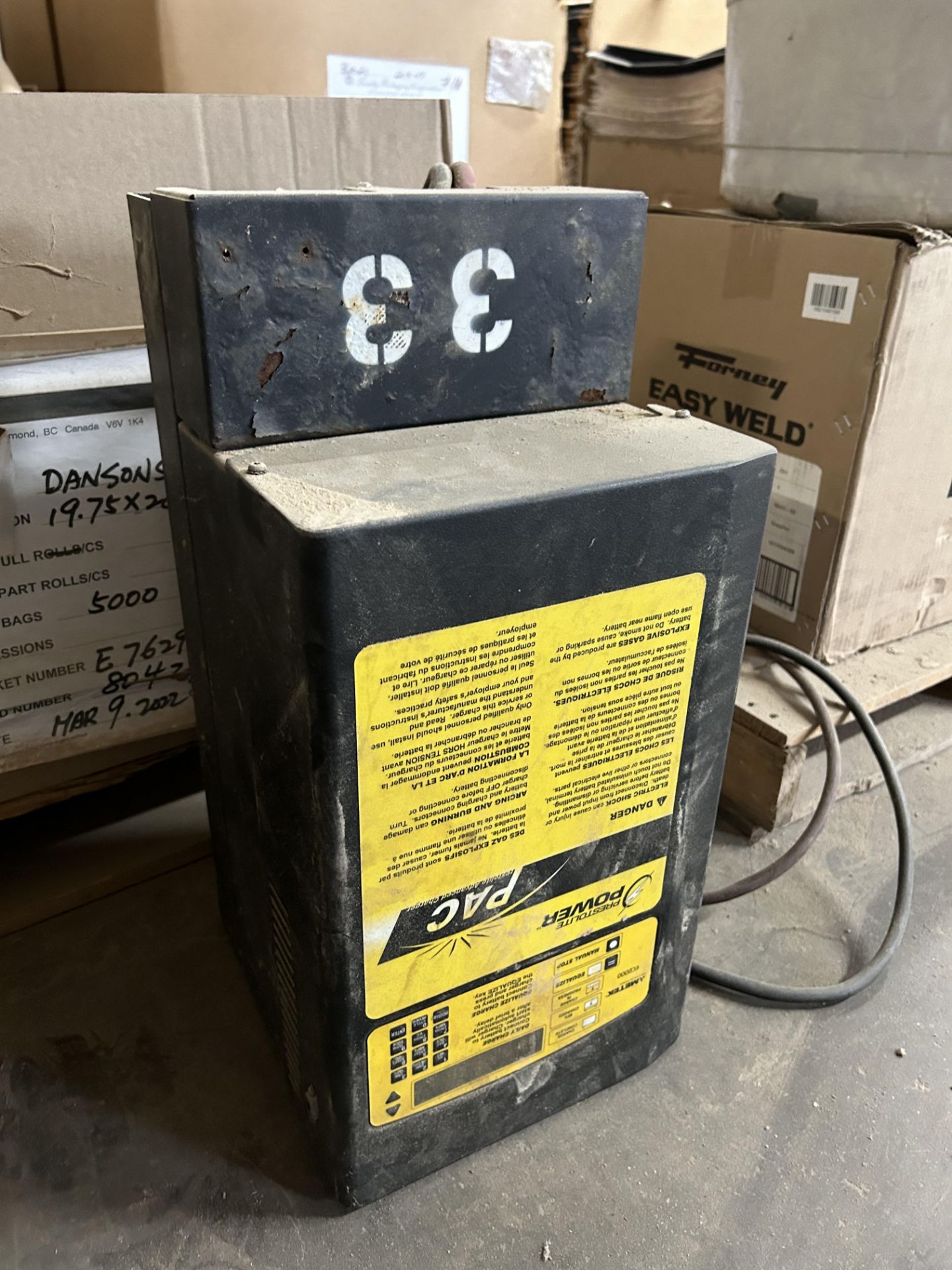 Hyster Forklift, Model #E402S, S/N #F114N0232S, Comes with 2 Battery Chargers - Image 11 of 11