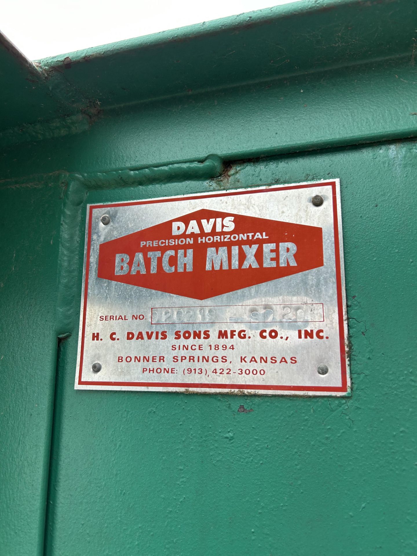 Davis Horizontal Ribbon Blender, Super Duty Batch Mixer. Model SD20 - Image 2 of 7