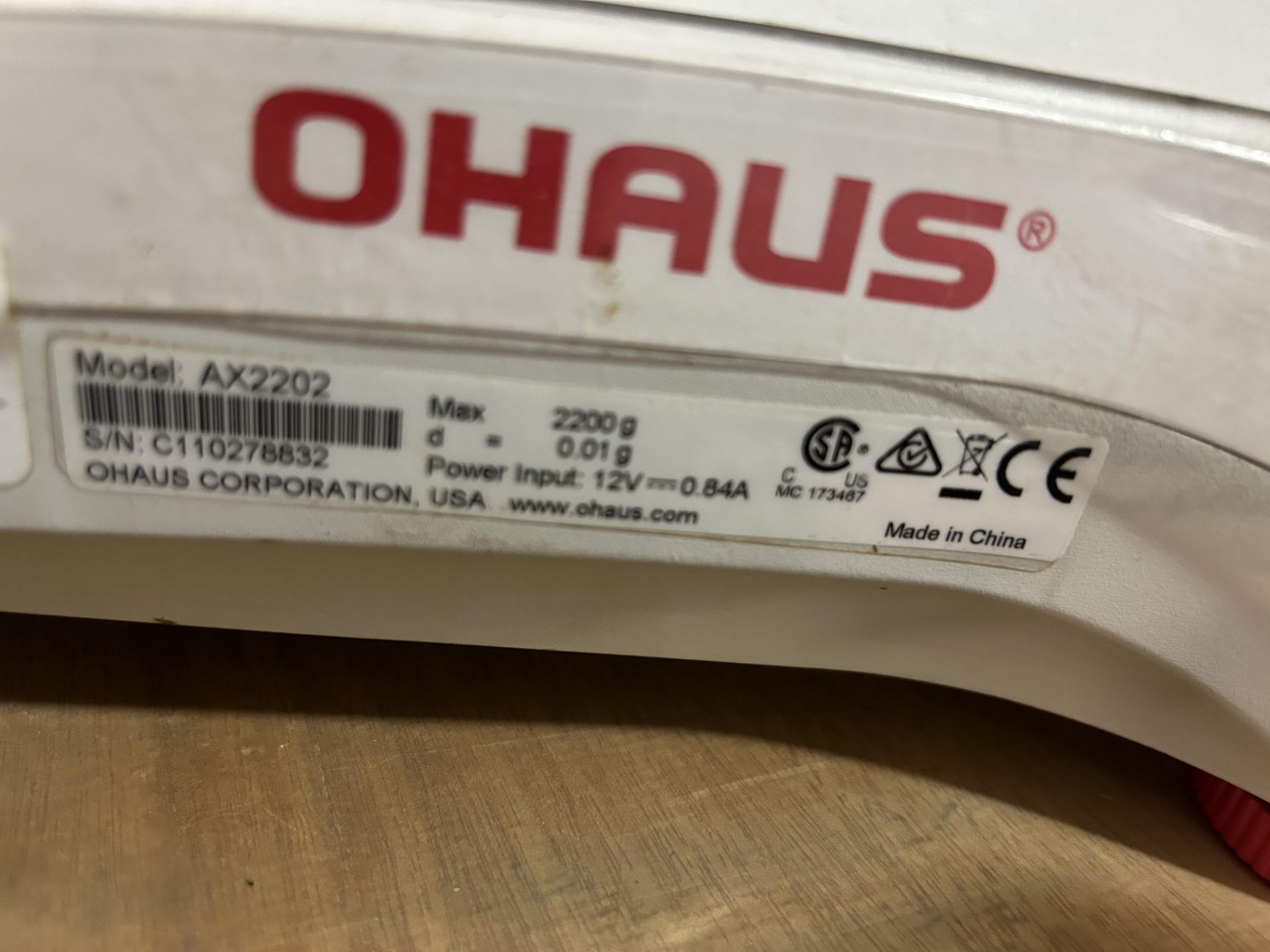 (Located in Quincy, FL) Ohaus Adventurer Precision Electronic Balance Scale, Model# AX2202, S/N - Image 2 of 3