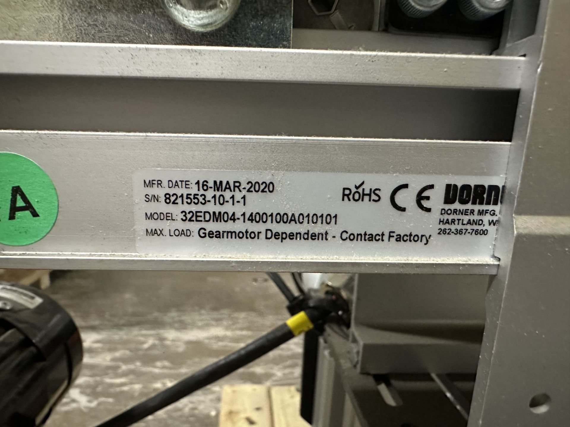 (Located in Quincy, FL) Dorner Conveyor, Model# 32EDM04-1400100A010101, Serial# 821553-10-1-1 - Image 2 of 5