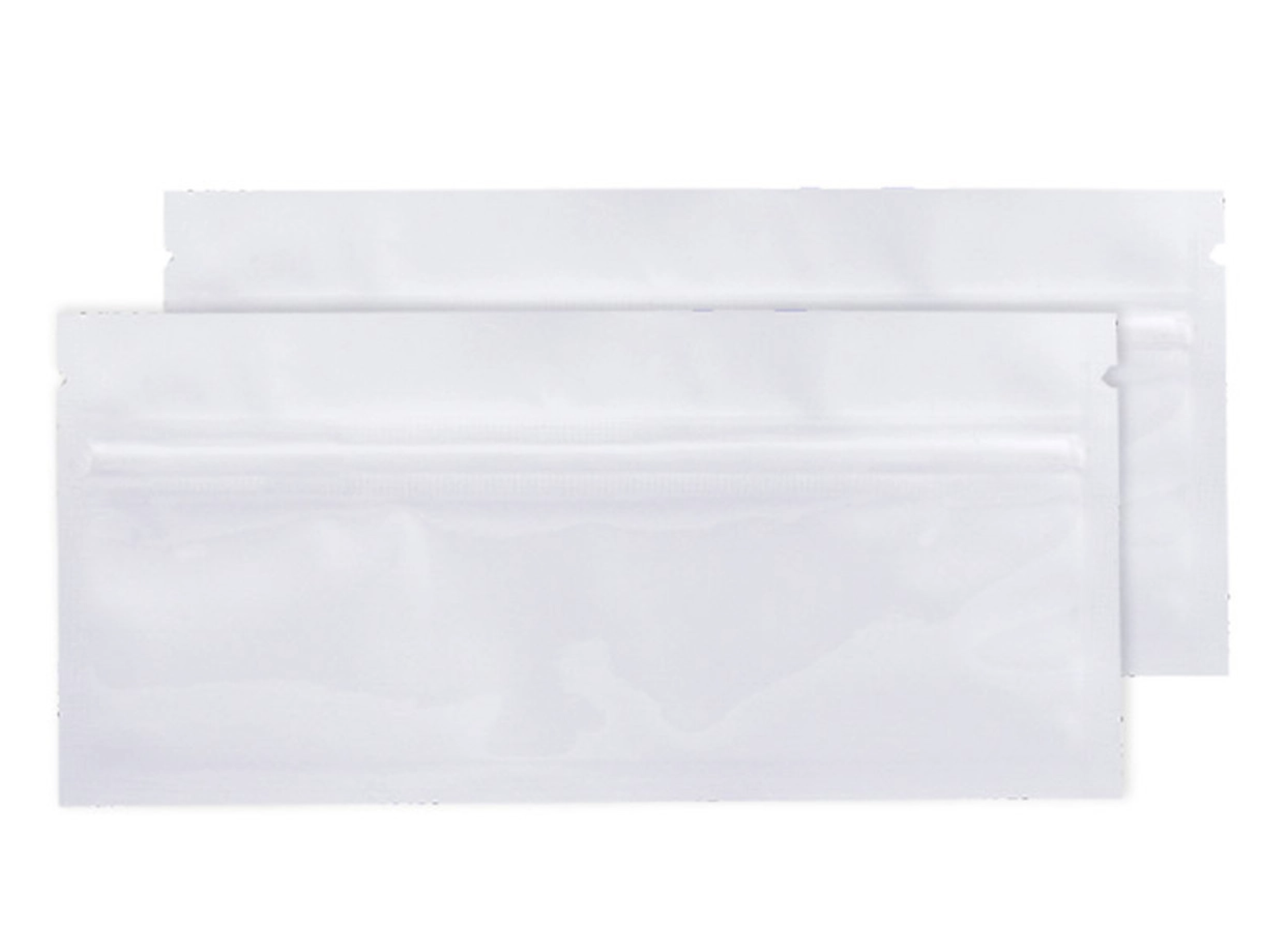 (Located in Moreno Valley, CA) Pre-Roll Barrier Bags White/White, Qty 15,000