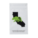 (Located in Moreno Valley, CA) 7g California Stamp Barrier Bags White/Clear, Qty 14,400