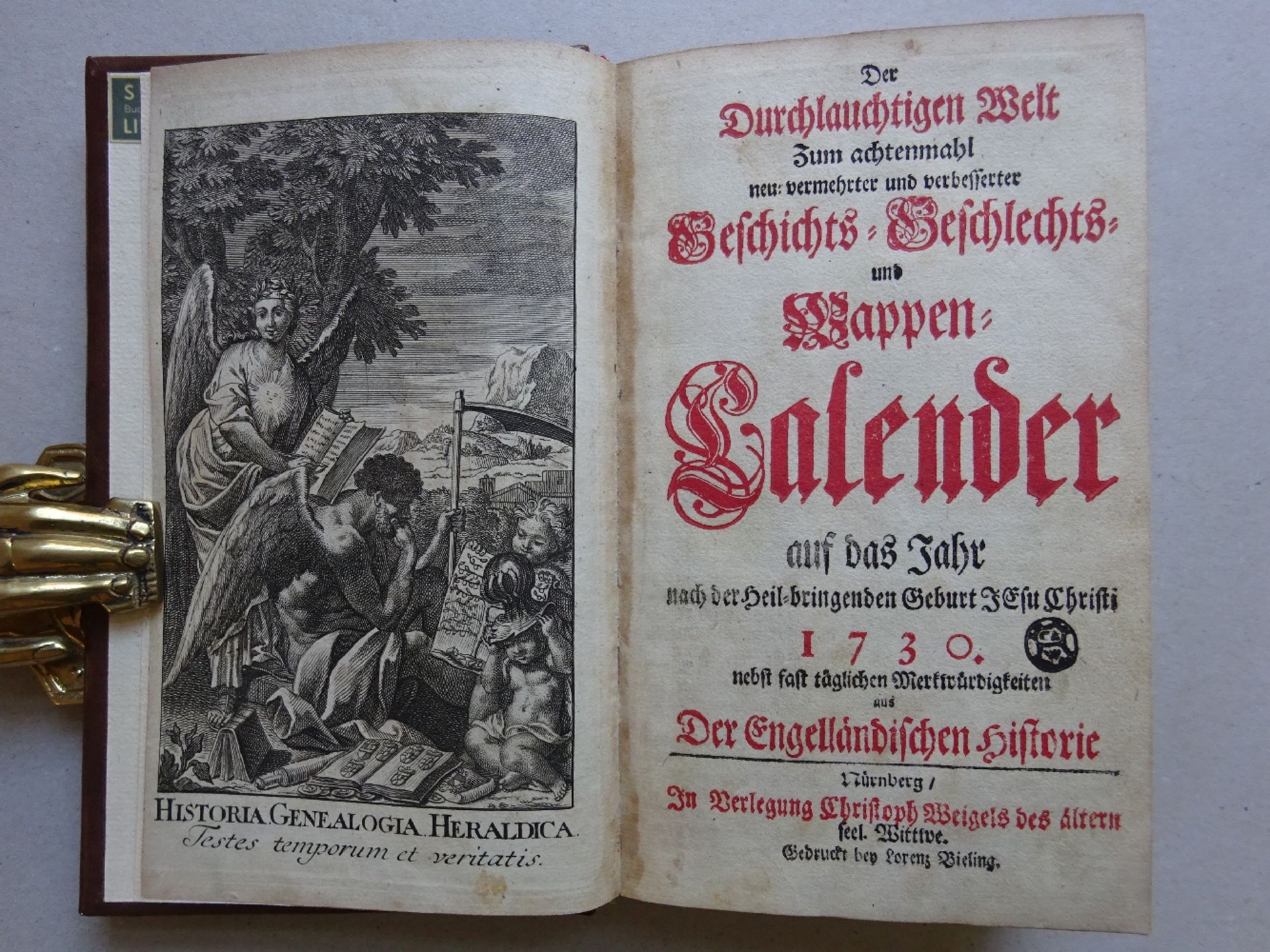 Wappen-Calender 1730 - Image 2 of 7