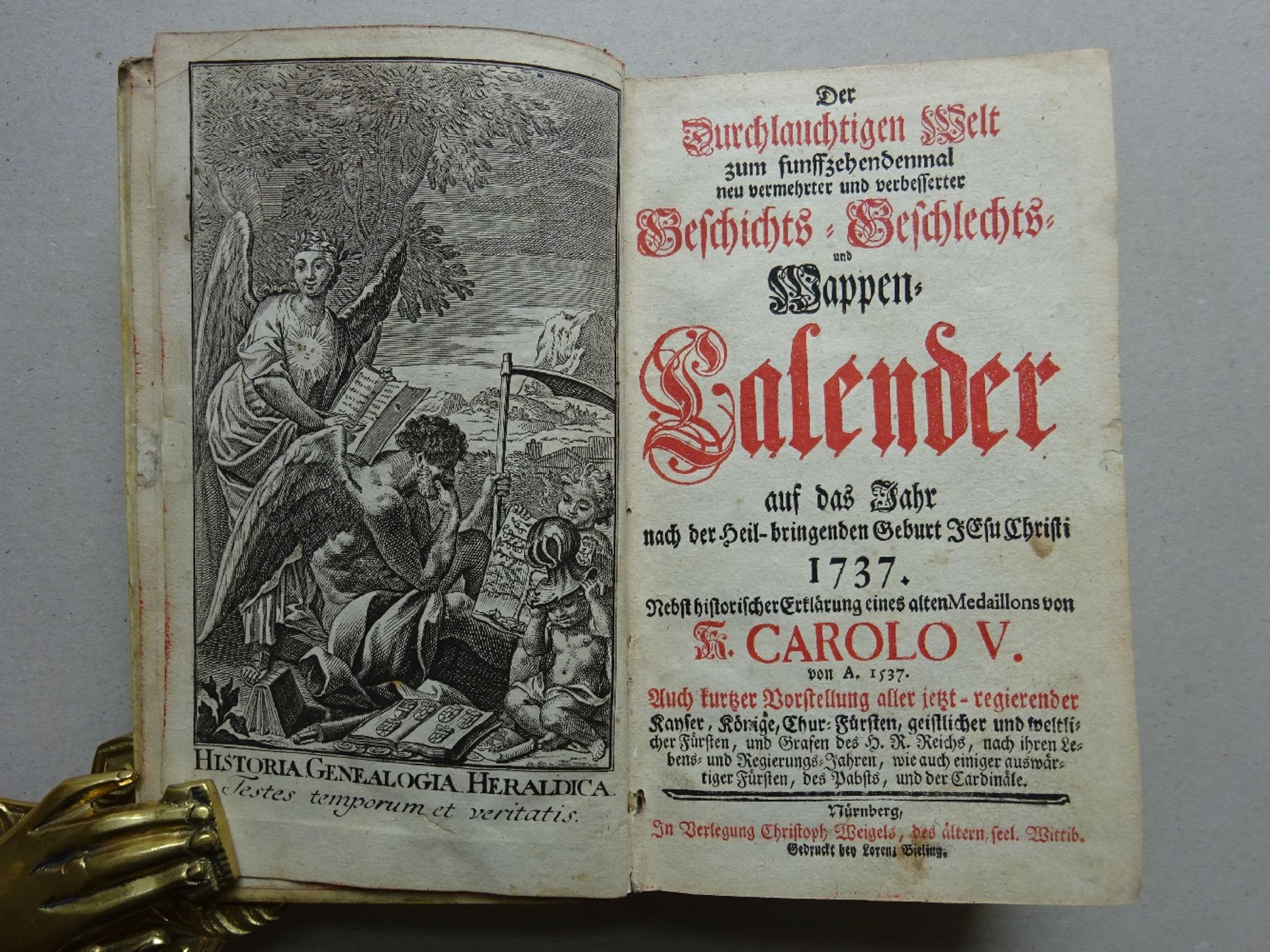 Wappen-Calender 1737 - Image 2 of 7