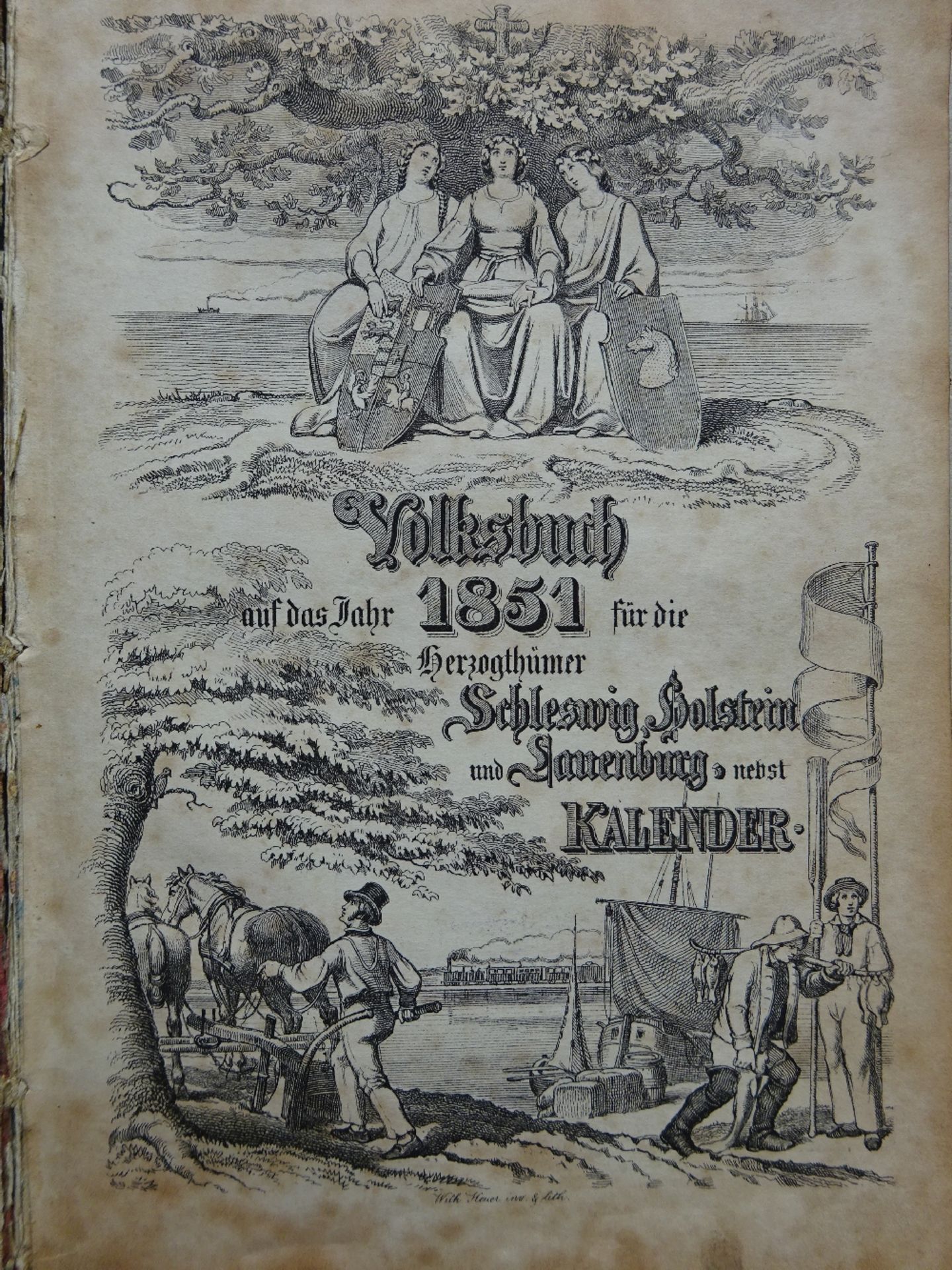 Volksbuch Schleswig-Holstein 1851 - Image 2 of 5
