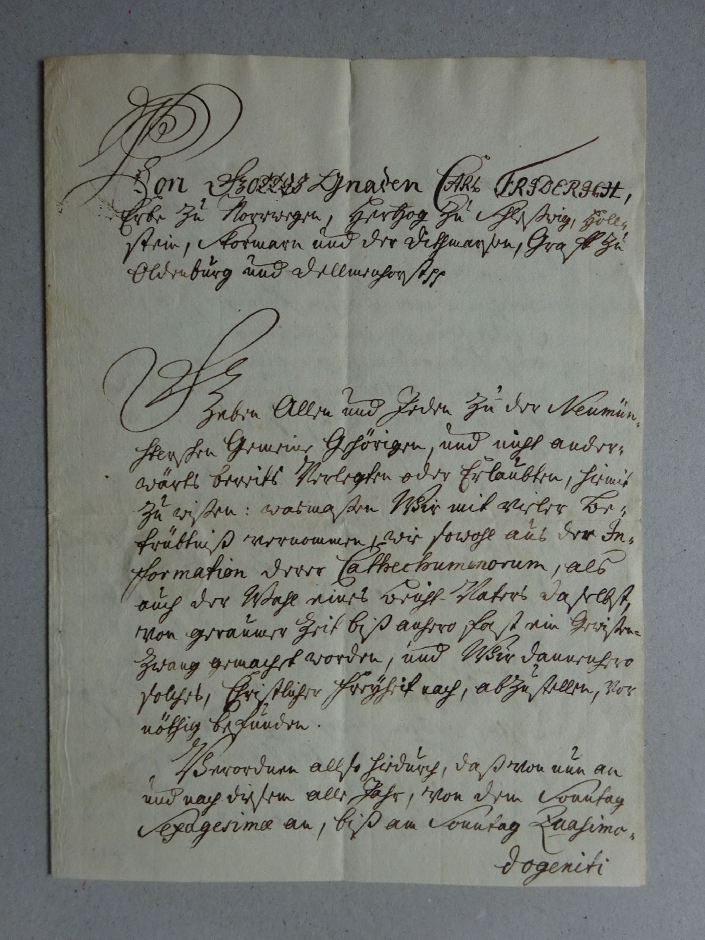 Carl Friedrich - Anordnung 1737 - Image 3 of 3