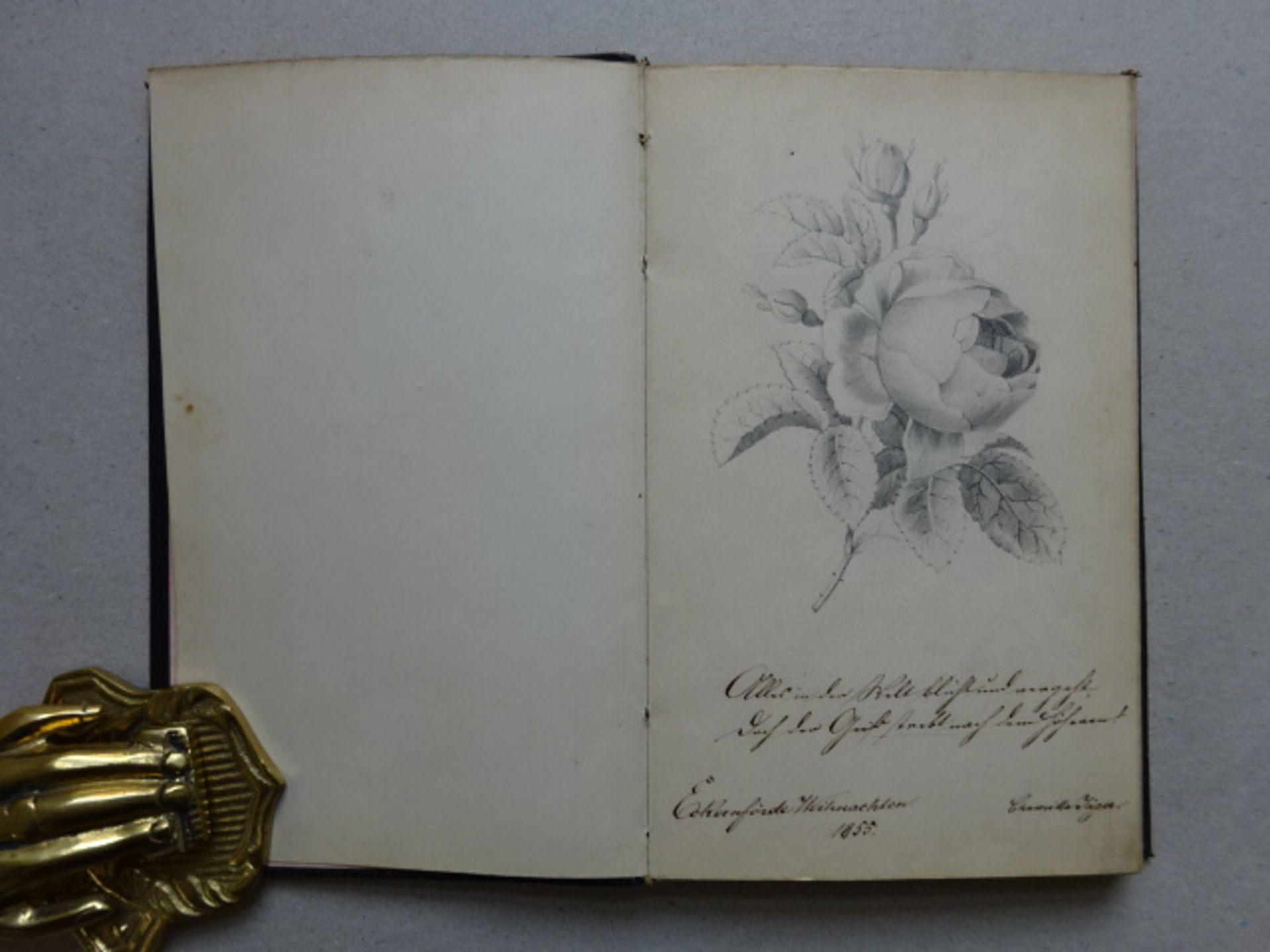 Poesie-Album Kiel 1855 - Bild 2 aus 7