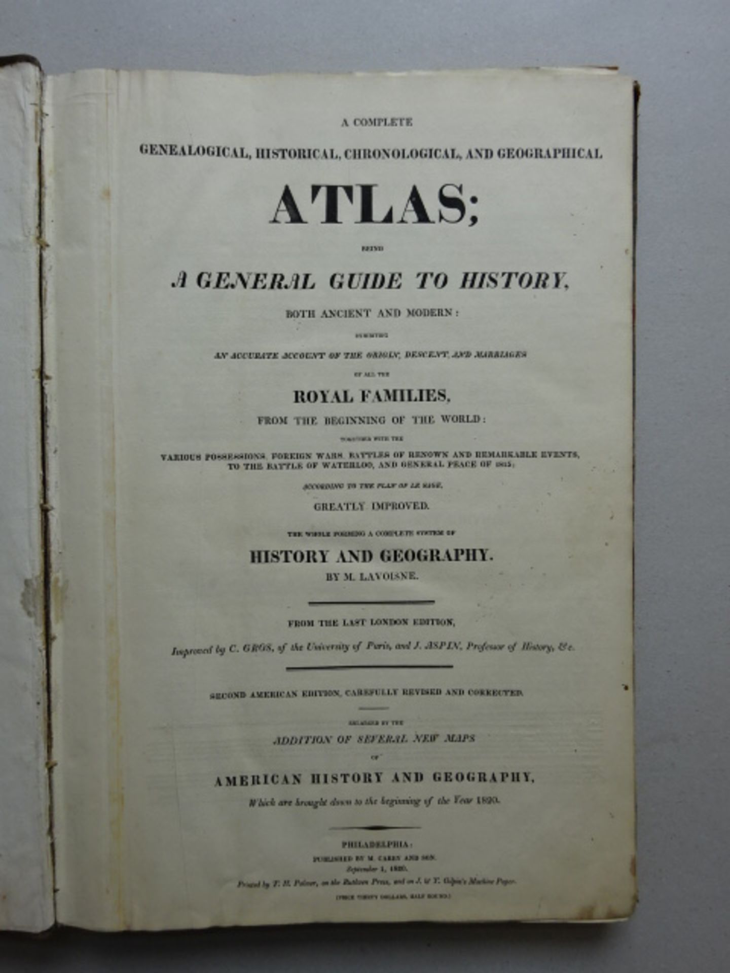 Lavoisne - Atlas, 1820 - Image 2 of 13