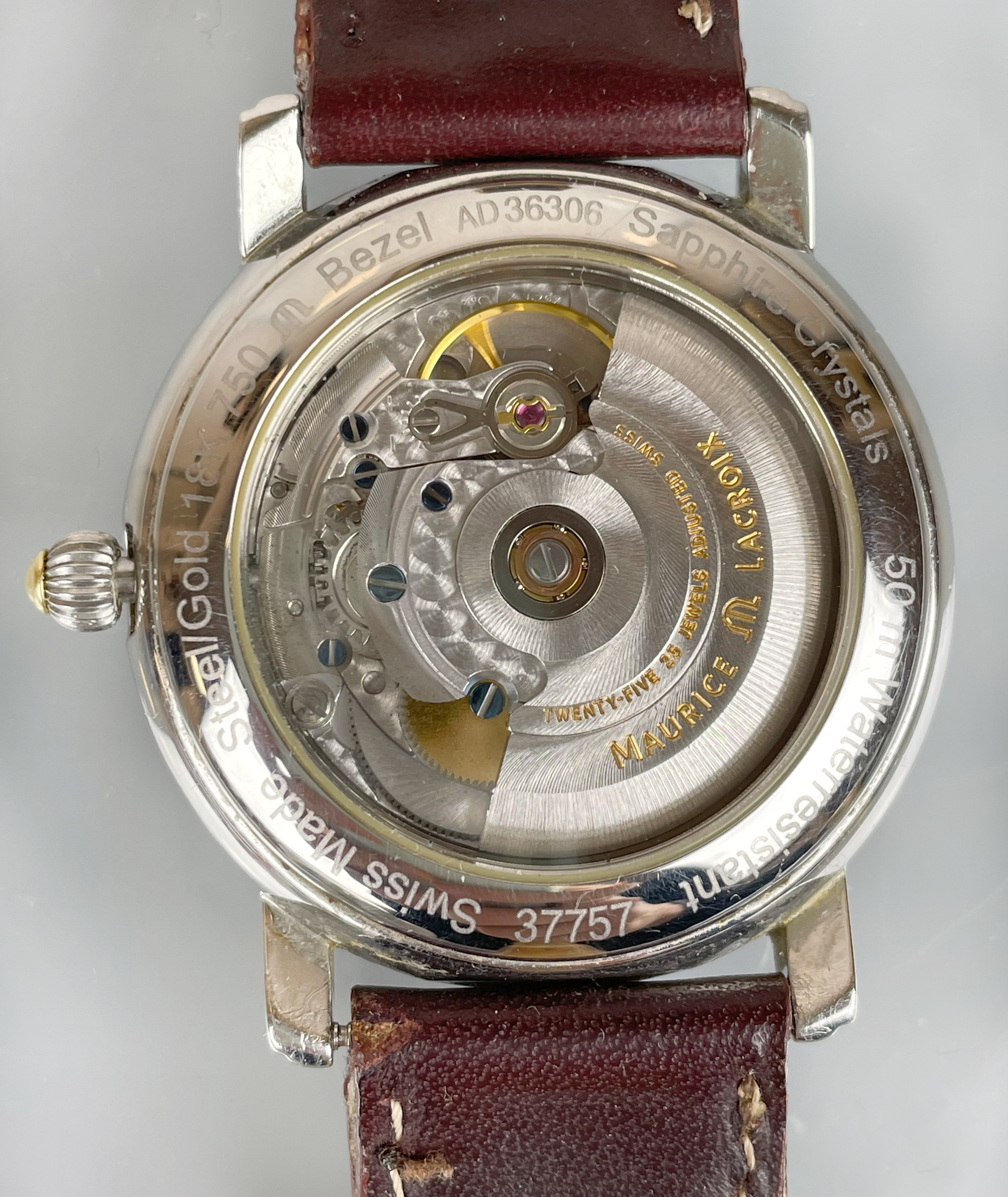 Herrenarmbanduhr MAURICE LACROIX. Ref. 37757. Automatic. Schweiz. - Image 8 of 9