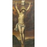 UNBEKANNTER HEILIGENMALER (XVIII). Christus am Kreuz. Wohl um 1800.