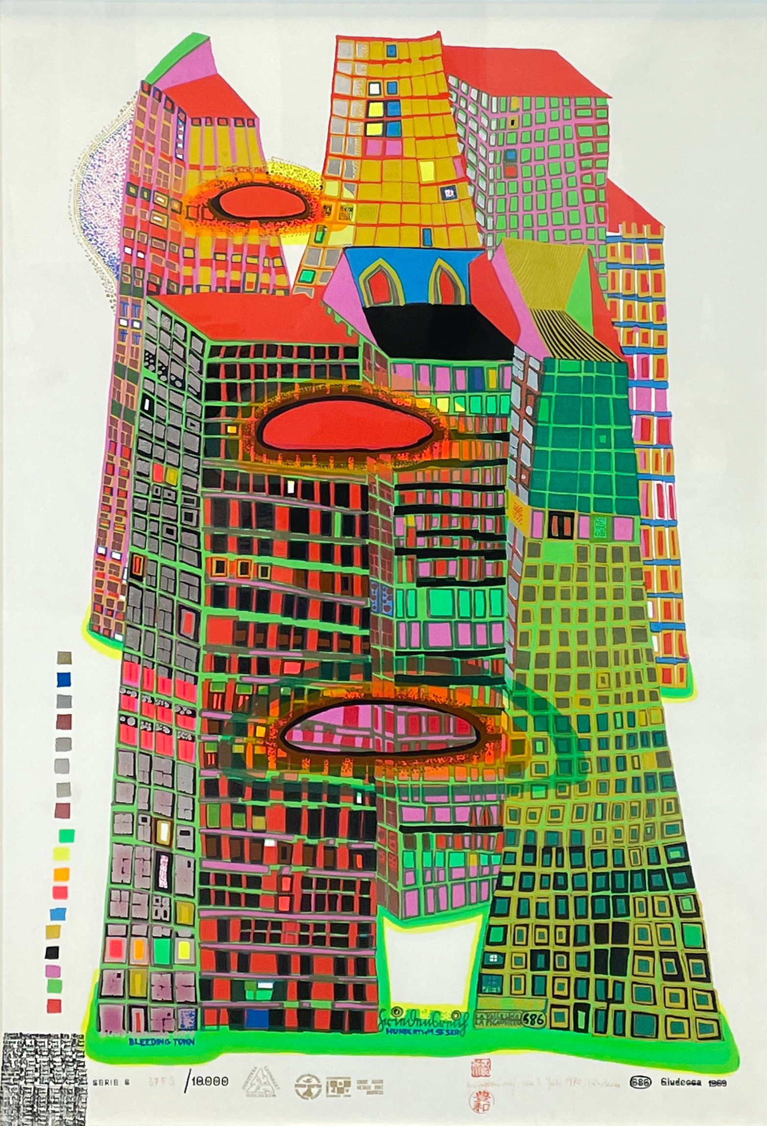 Friedensreich HUNDERTWASSER (1928 - 2000). "Good Morning City - Bleeding Town".