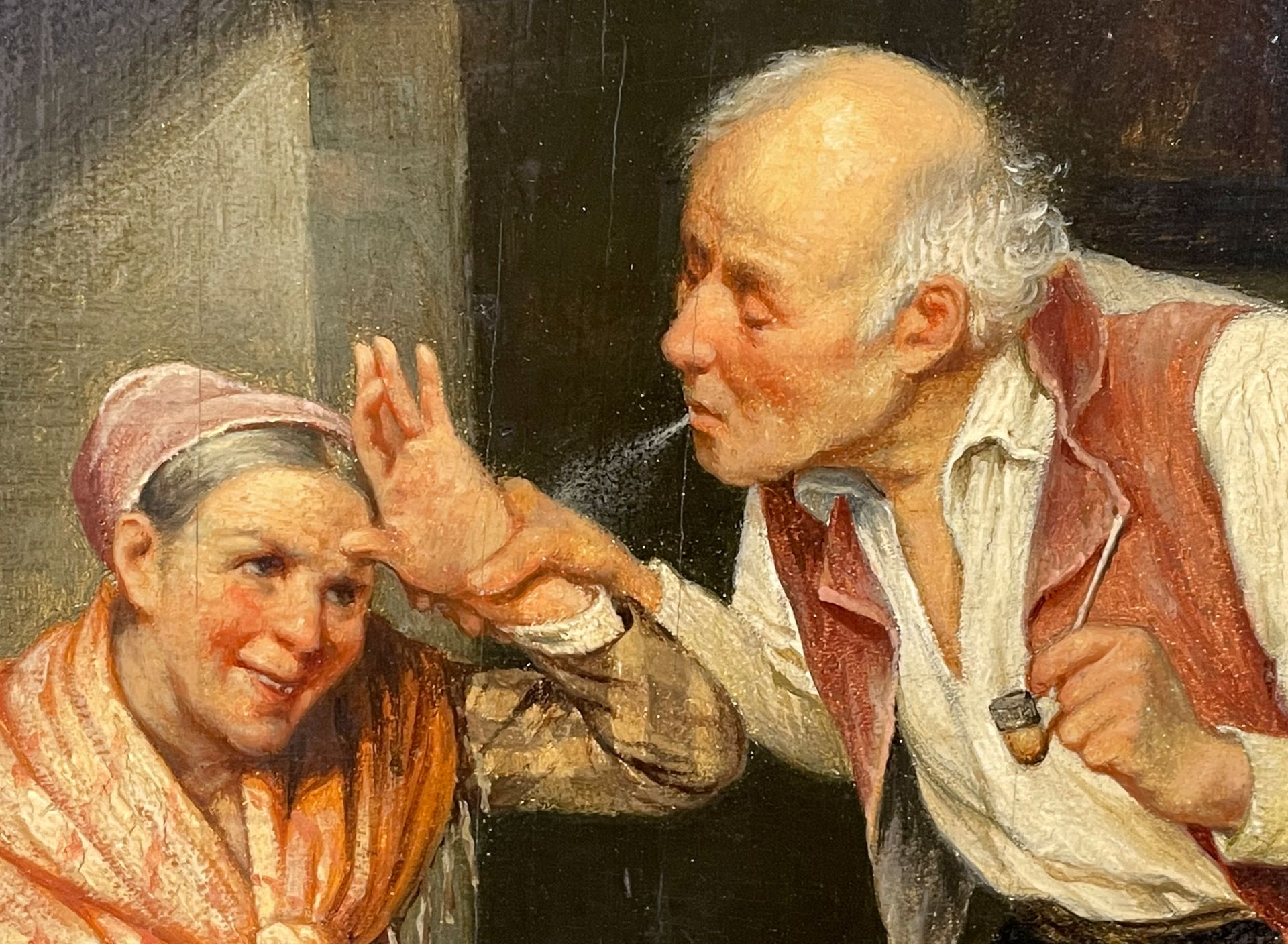 Ignace BRICE (1795 - 1866). Humorvolle Interieurszene mit einem älteren Ehepaar. - Image 8 of 20