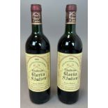Zwei Flaschen Rotwein. 1986 Chateau Gloria St. Julien. Henri Martin. Frankreich.