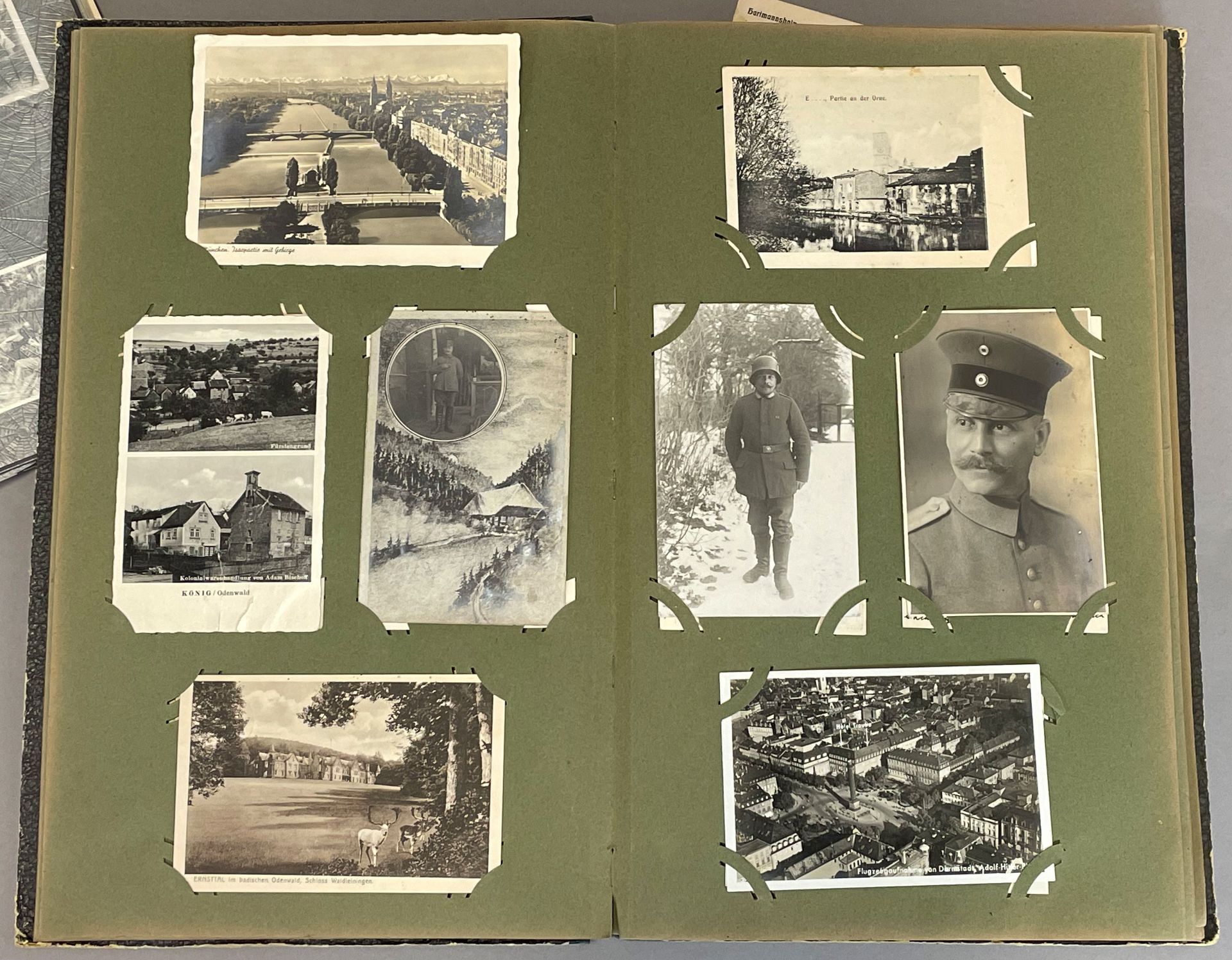 Zwei Alben mit Fotografien und alten Postkarten. 1. und 2. Weltkrieg. Teils Kriegsmarine. - Image 7 of 16
