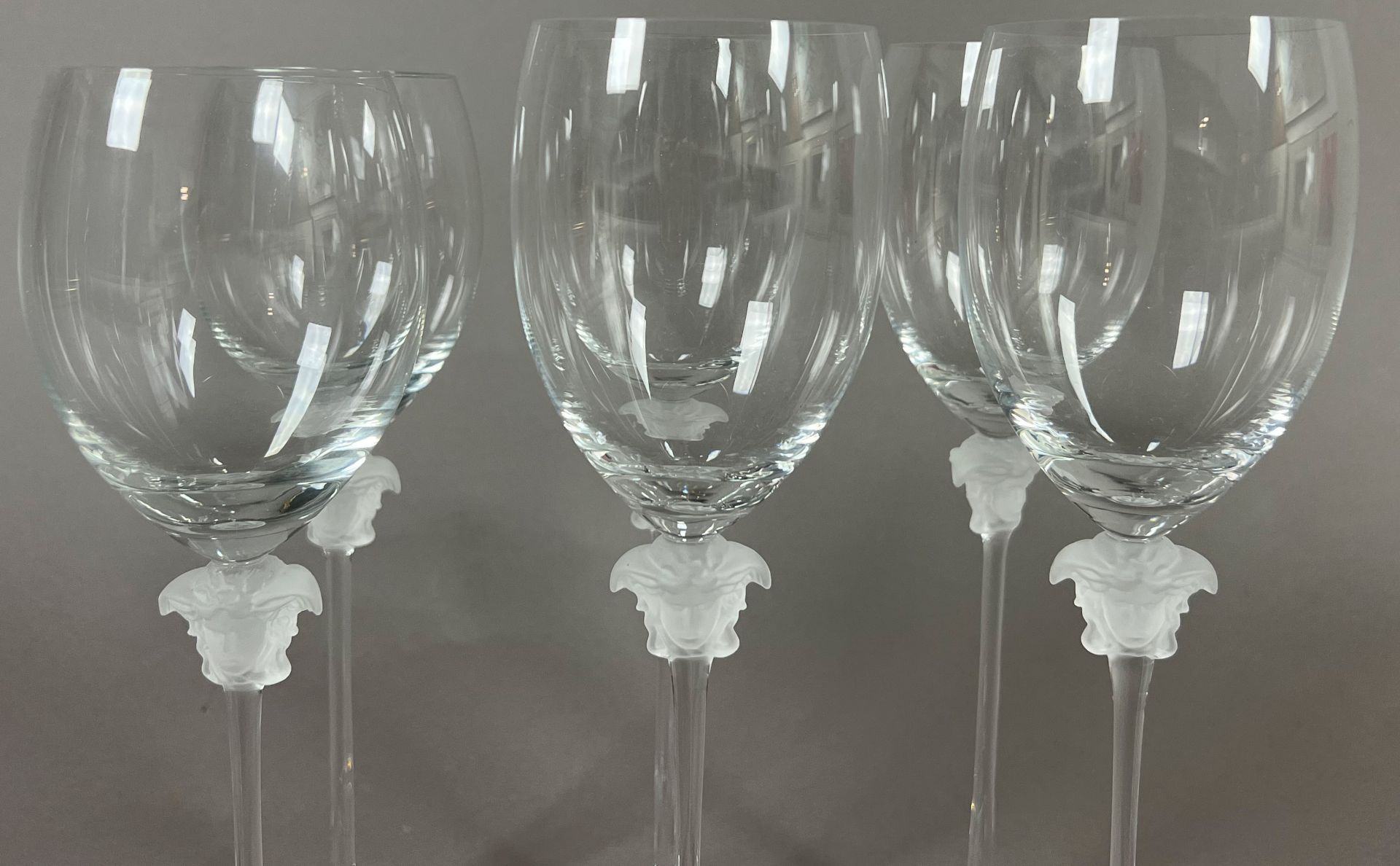 VERSACE by ROSENTHAL. "Medusa Lumiere". 6-piece set of wine glasses. - Image 4 of 8