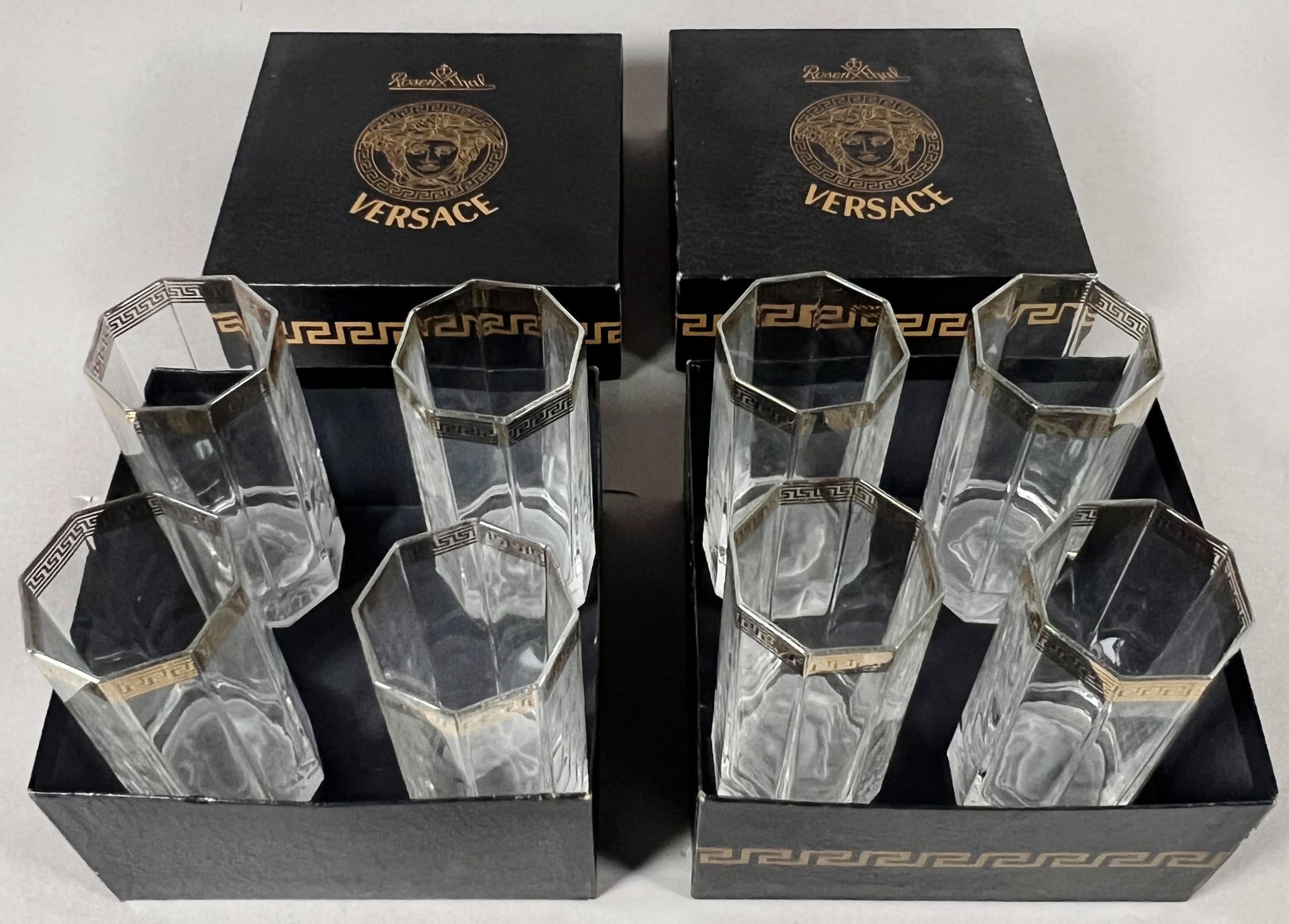 VERSACE by ROSENTHAL. "Medusa D'Or". 12-piece set of long drink glasses. - Image 7 of 7