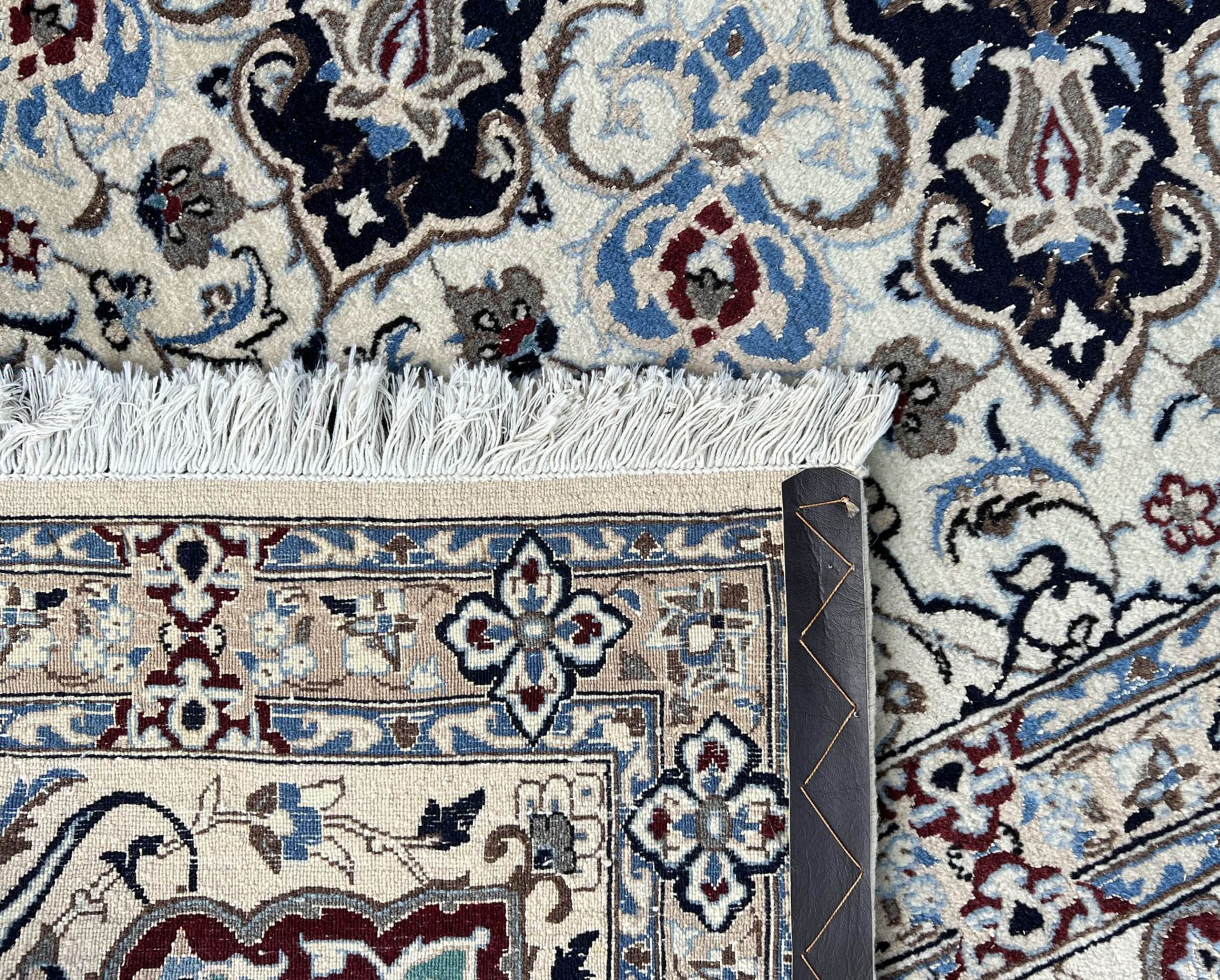 Nain oriental carpet. Cork wool with silk. - Image 15 of 16