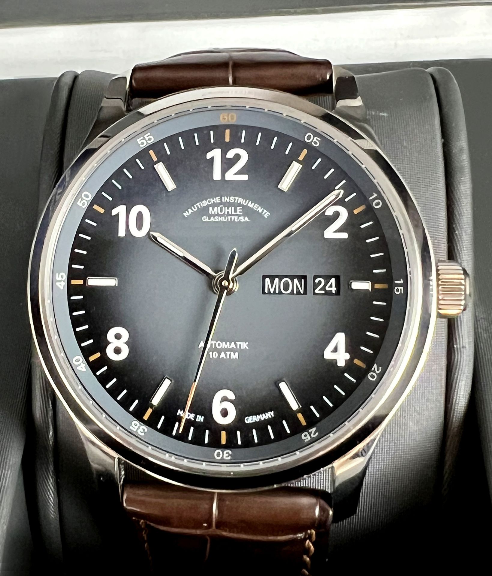 MÜHLE Glashütte men's wristwatch. Lunova. Nautical instruments. Ref. M1-43-26-LB - Image 3 of 8