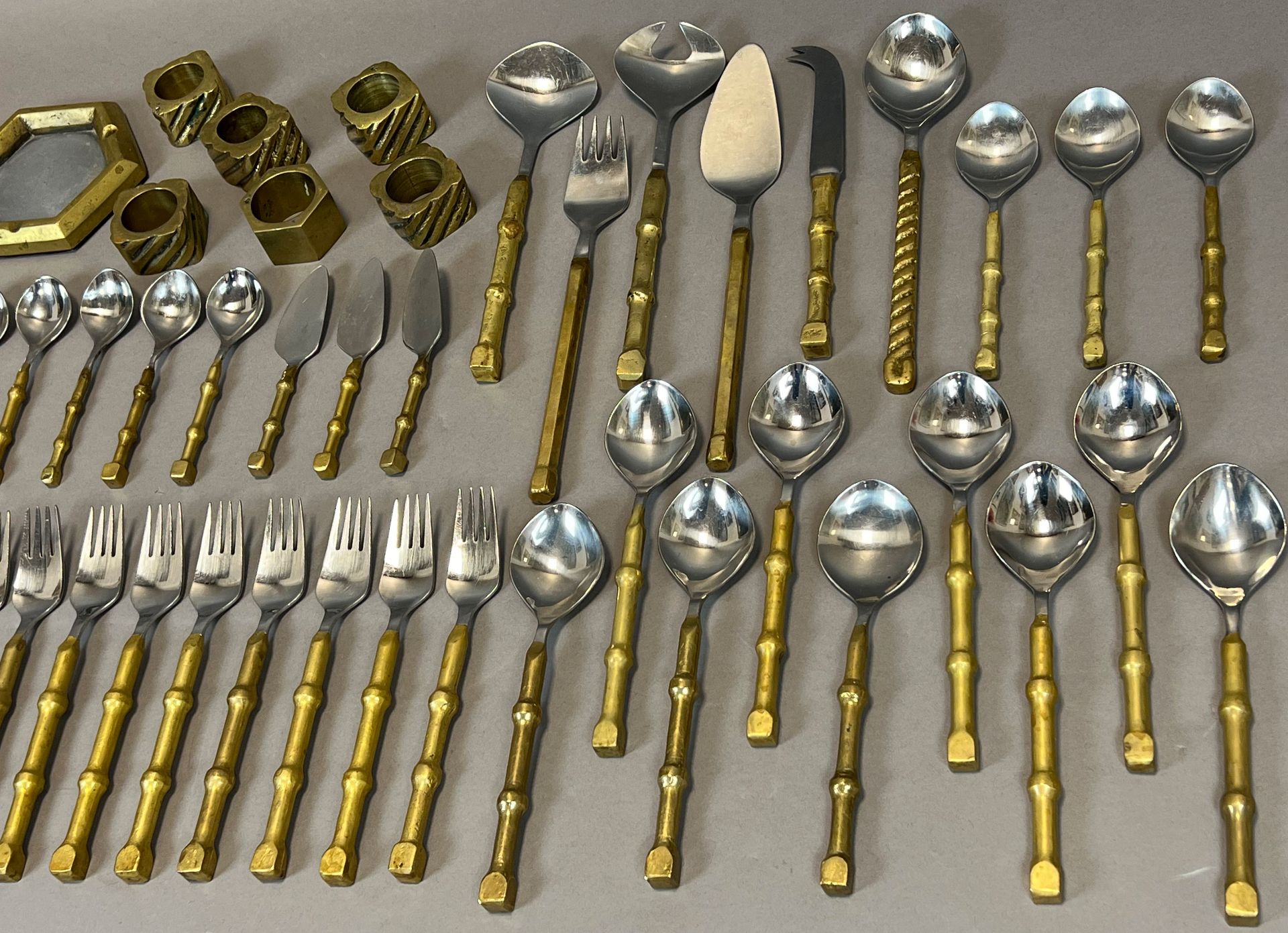 David MARSHALL (1942). 58-piece set. Design cutlery. 1970s. Brutalism. - Image 3 of 6