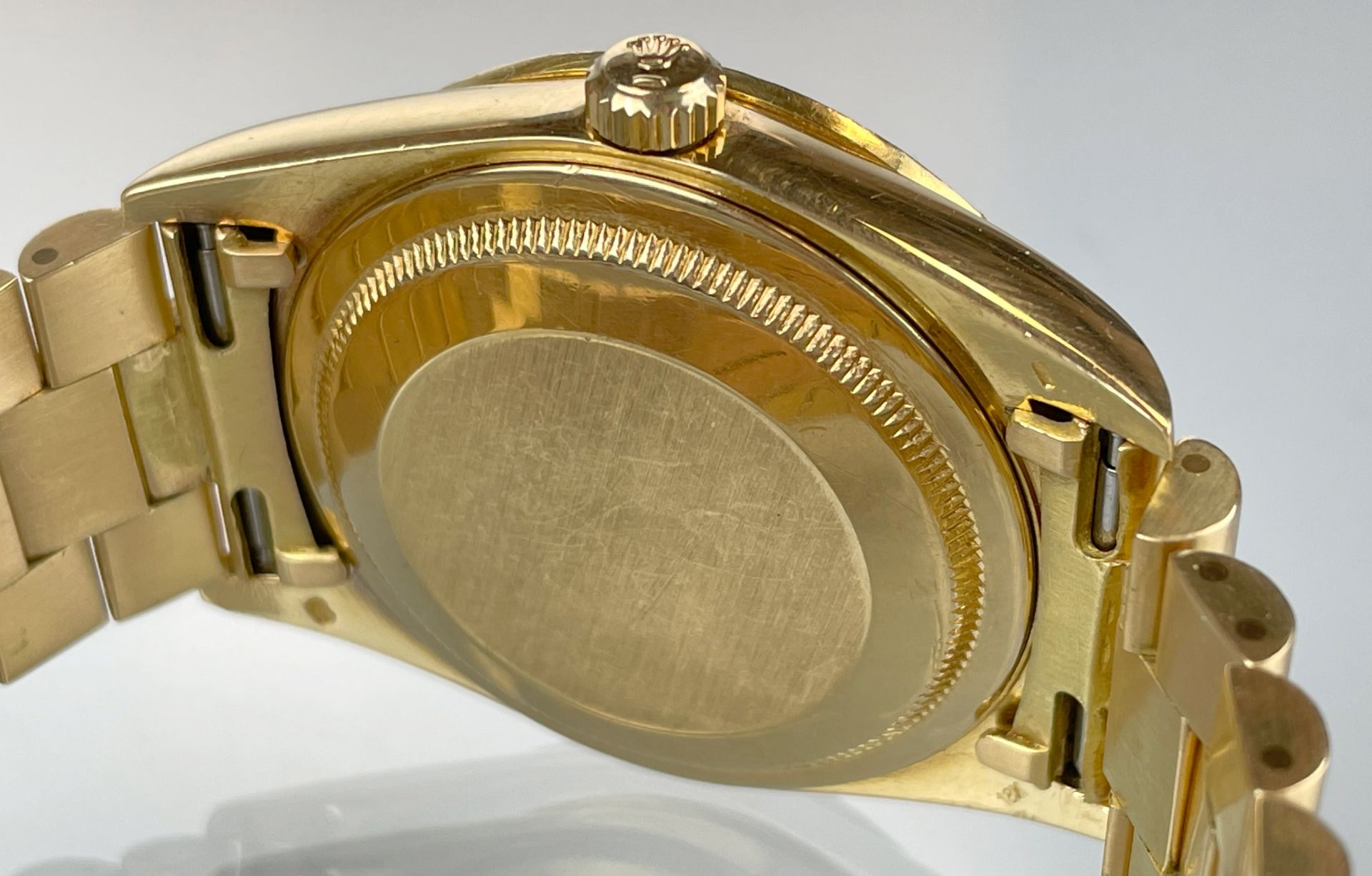 Wristwatch ROLEX Day-Date 750 yellow gold with diamonds. End of the 1980s. - Image 5 of 17