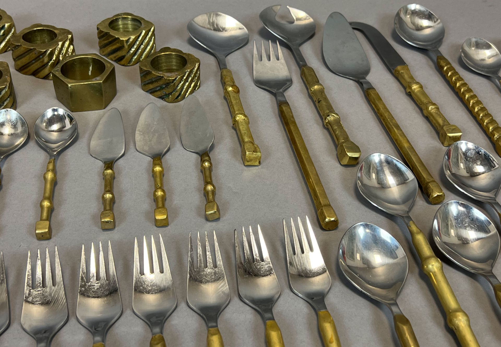 David MARSHALL (1942). 58-piece set. Design cutlery. 1970s. Brutalism. - Image 4 of 6