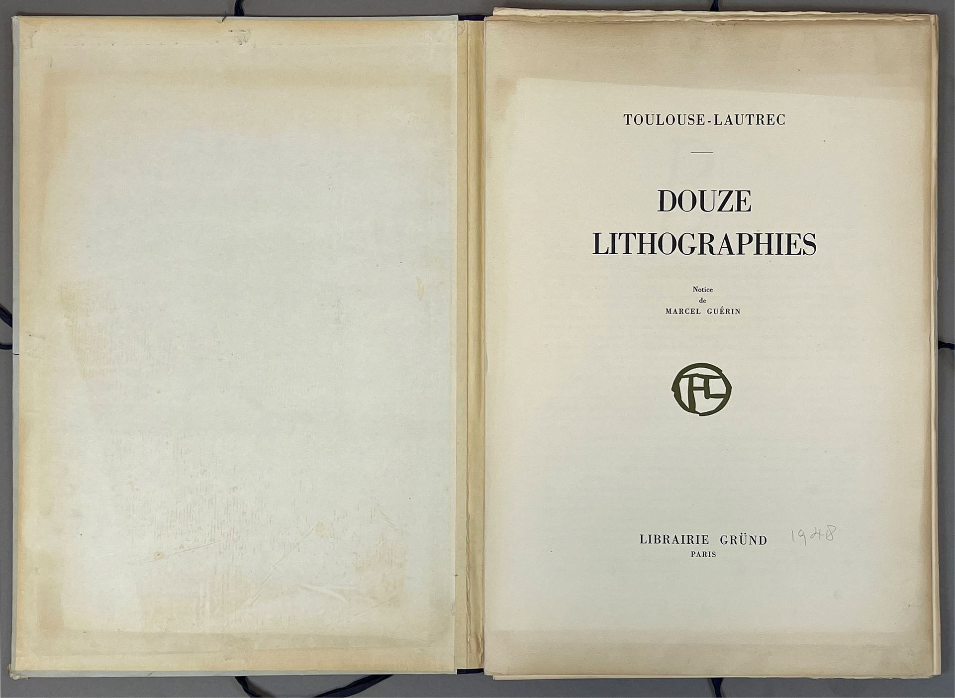 Henri TOULOUSE-LAUTREC (1864 - 1901). Douze Lithographies. Ausgabe Librairie Gründ. Paris 1948. - Bild 2 aus 10