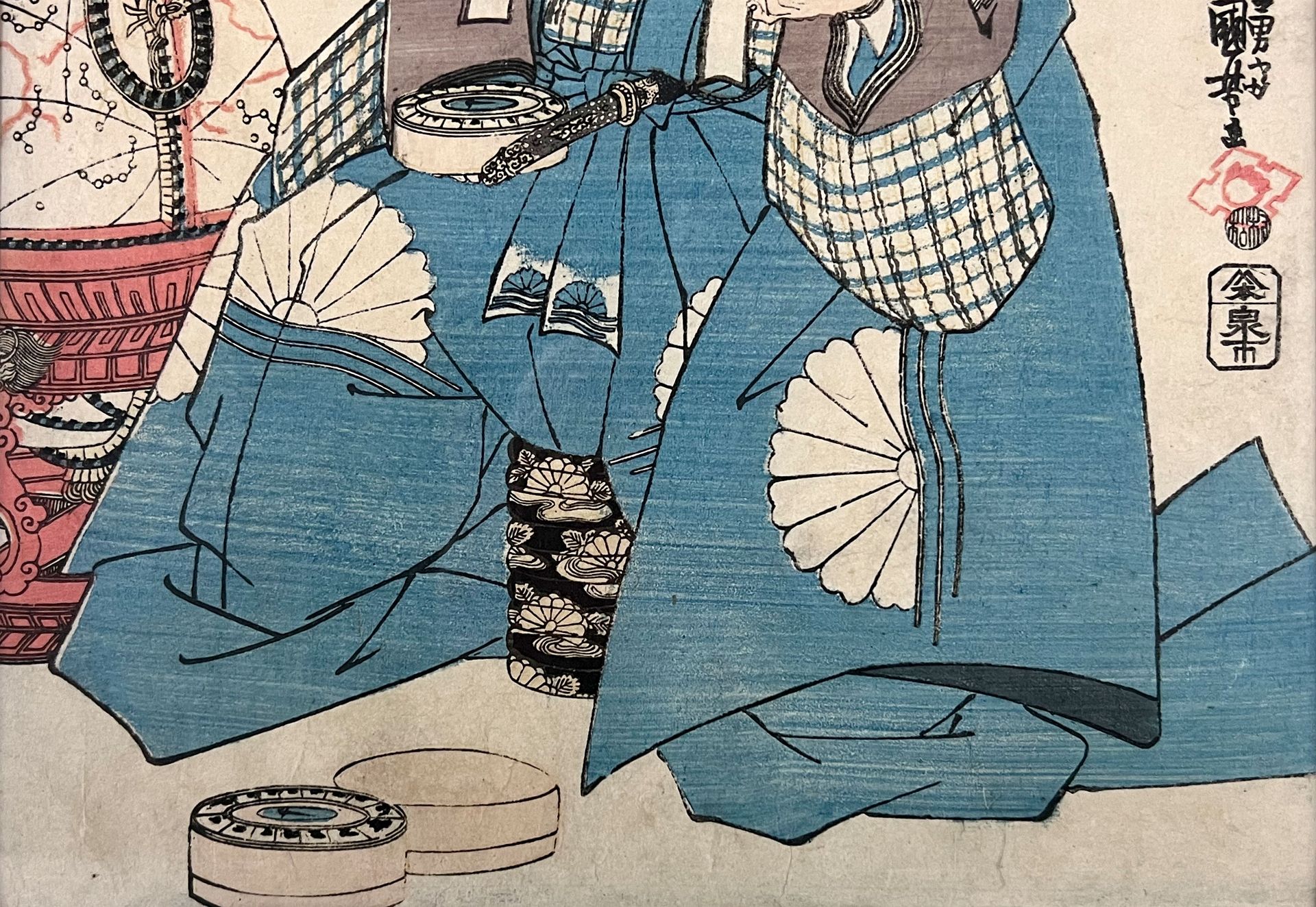 Kuniyoshi UTAGAWA (1798 - 1861). Kusunoki Masashige 楠正成. 1843-44. - Image 5 of 5