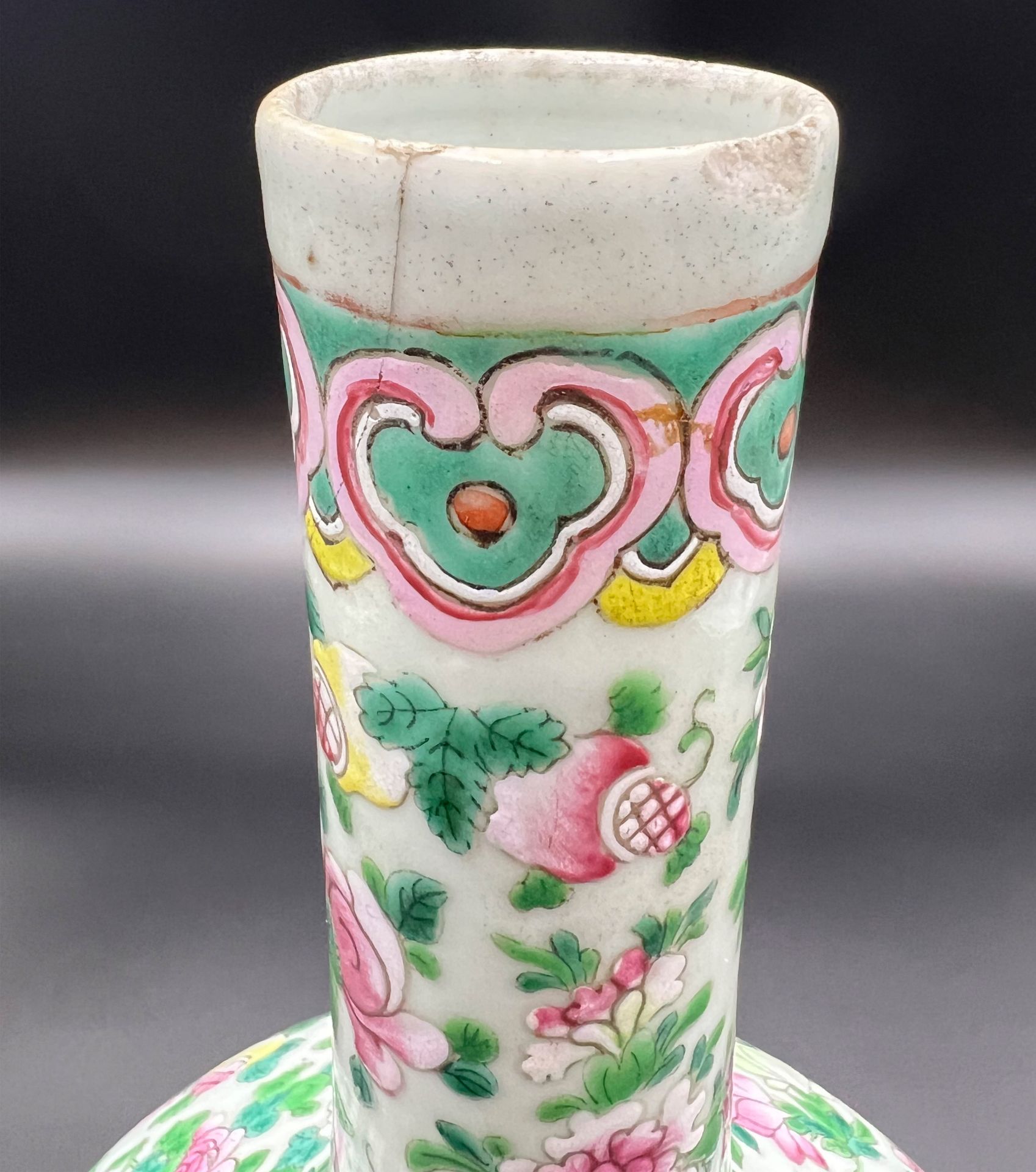 Bellied long neck vase. China. 19th century. - Image 8 of 11