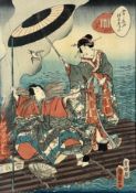 Utagawa KUNISADA II (1823 - 1880). Ukifune. 1857.