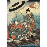 Utagawa KUNISADA II (1823 - 1880). Ukifune. 1857.