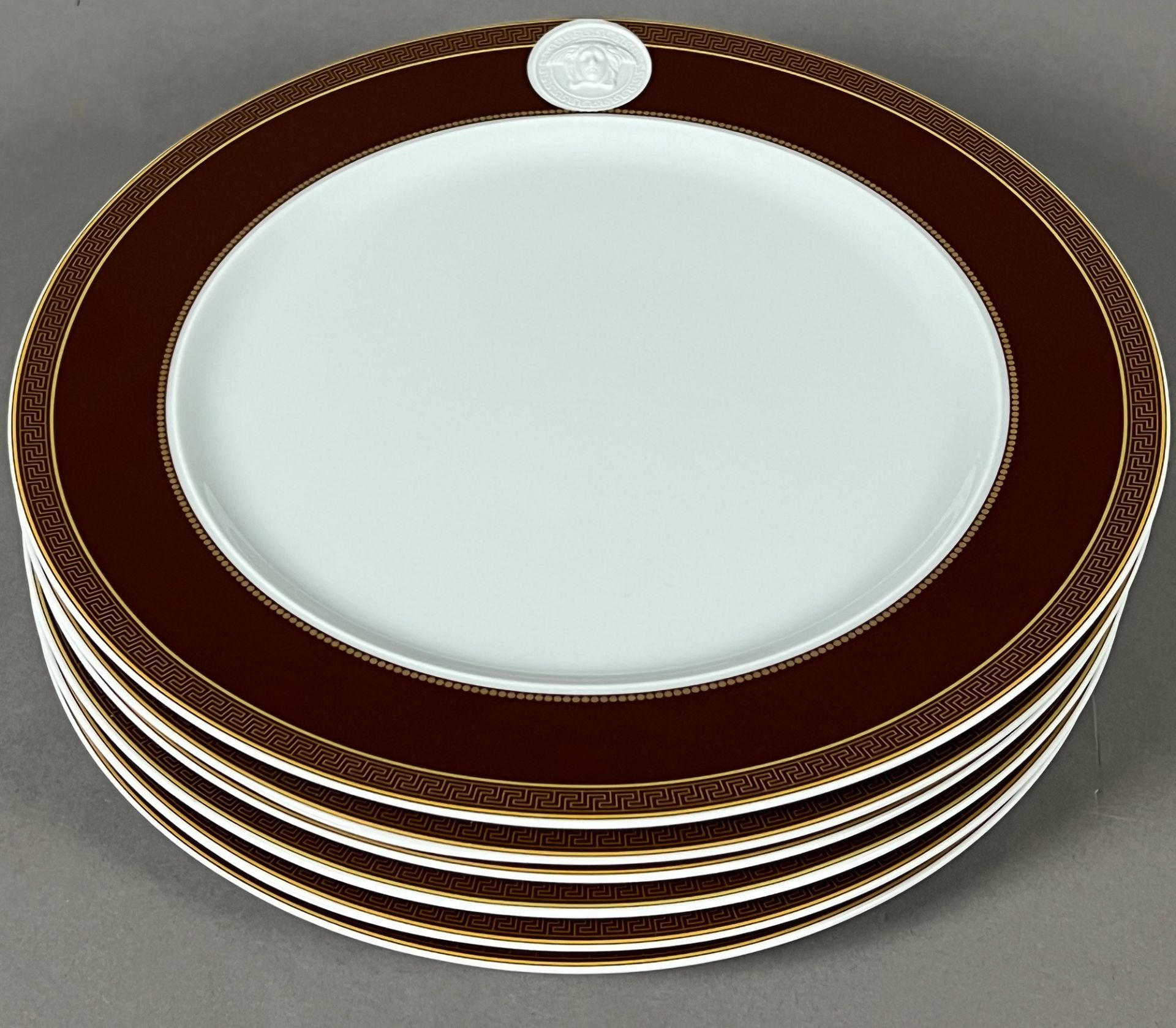 VERSACE by ROSENTHAL studio-line "Medaillon Meandre Marron". Six place settings.