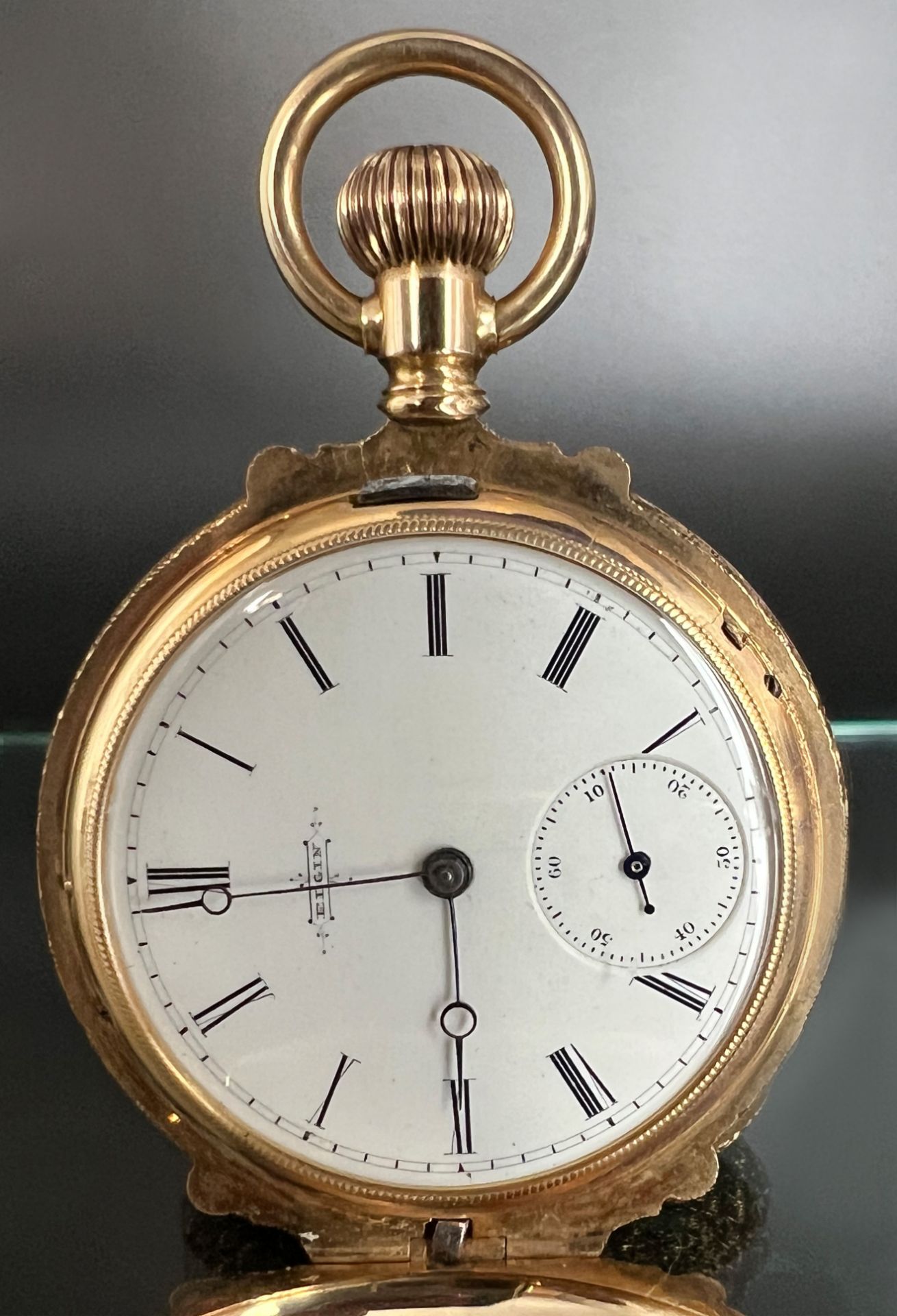 Ladies' pocket watch ELGIN 585 yellow gold. - Image 4 of 12